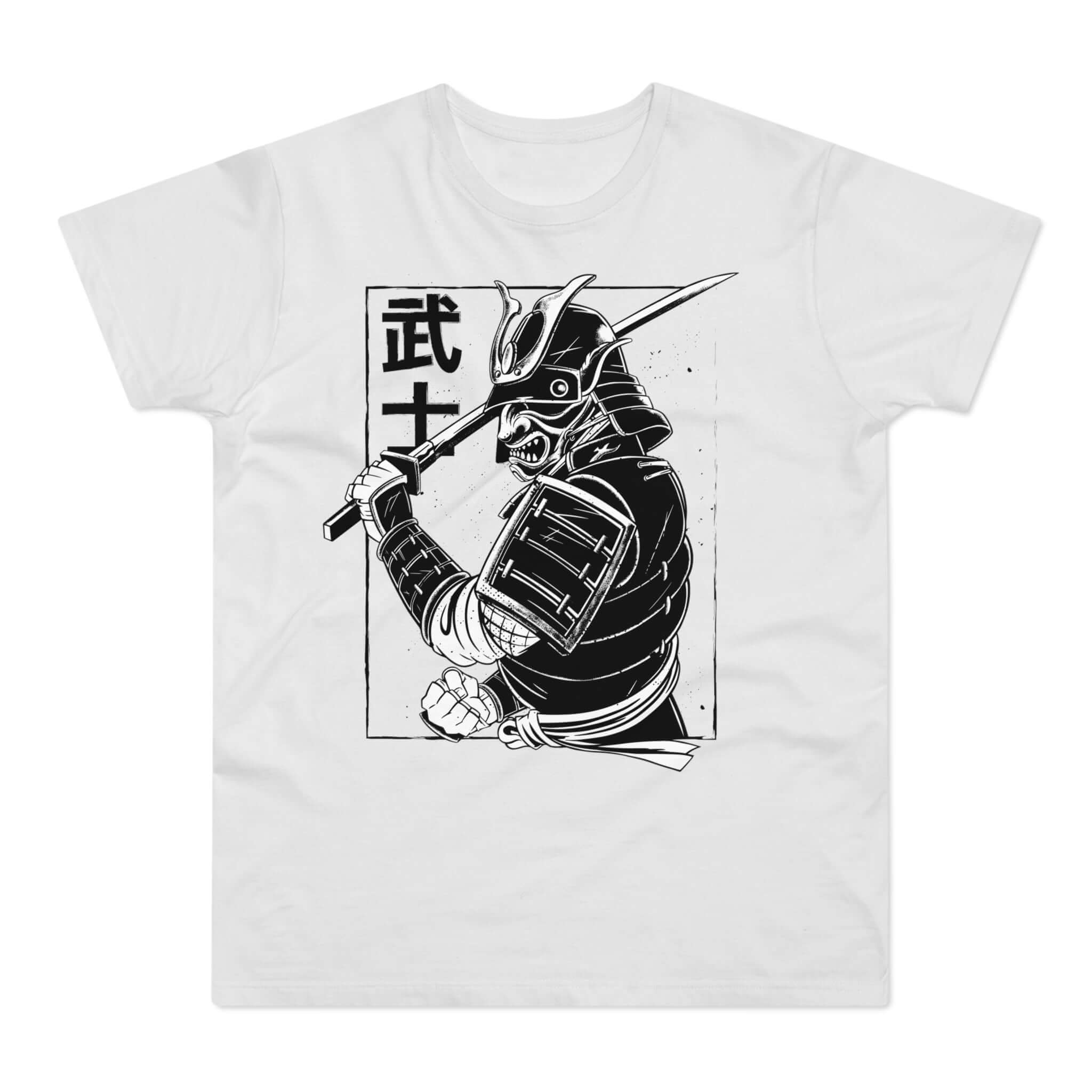 T-shirt med navnet: Genji Wielding His Katana | T-Shirt Med Tryk.