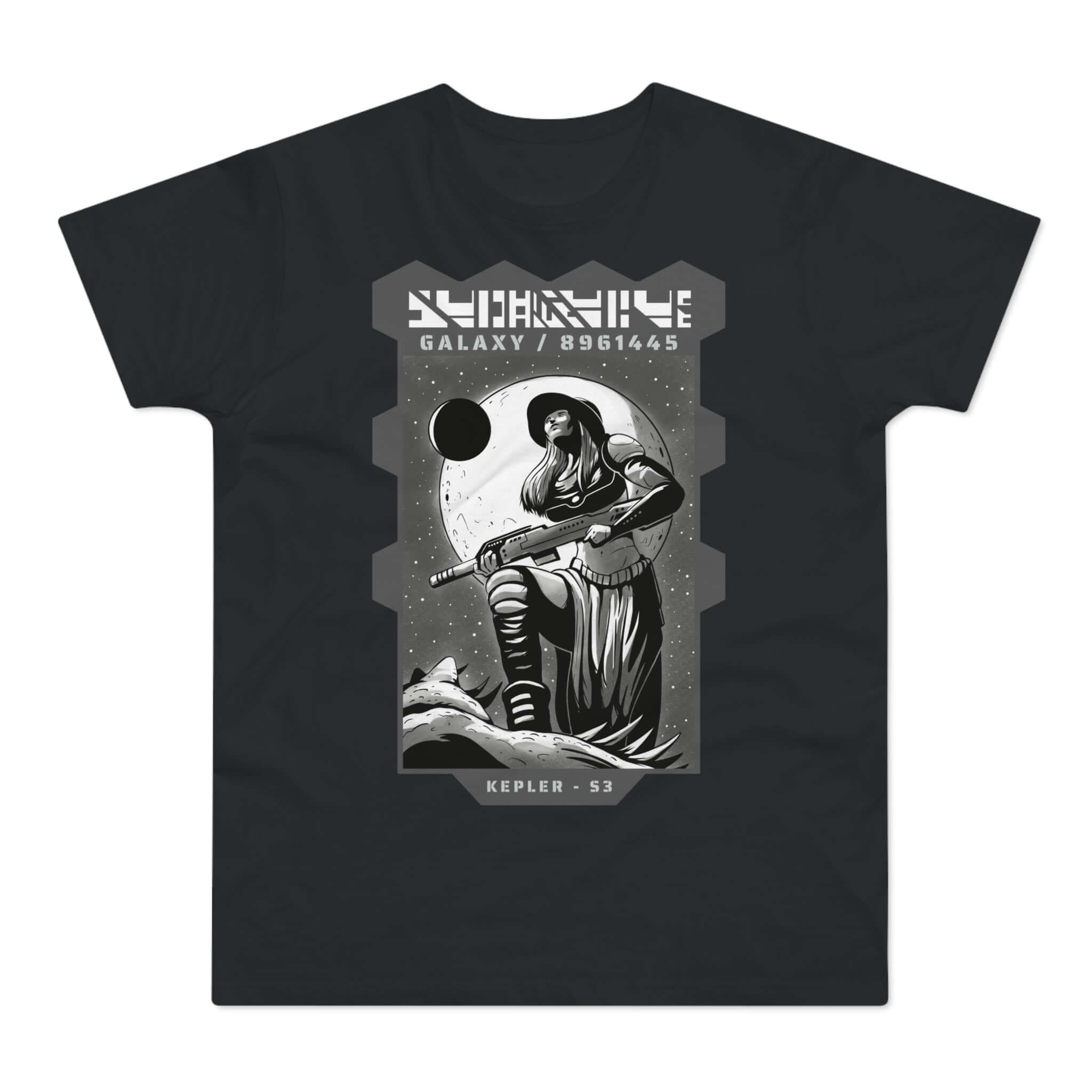 T-shirt med titlen: Zerinoma, Greatest Warrior Of Keplar S3 | T-Shirt Med Tryk.