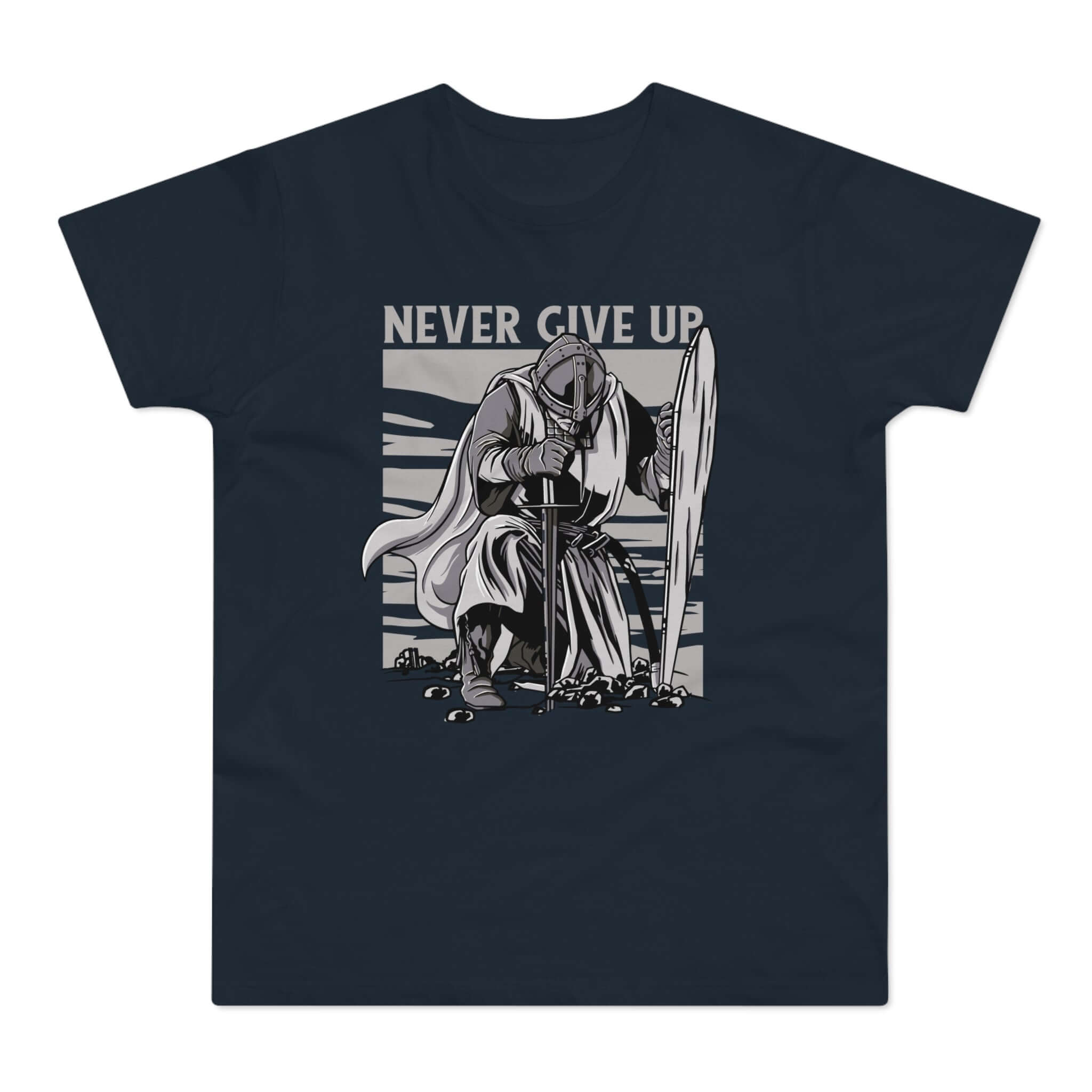 T-shirt med navnet: Never Give Up | T-Shirt Med Tryk.