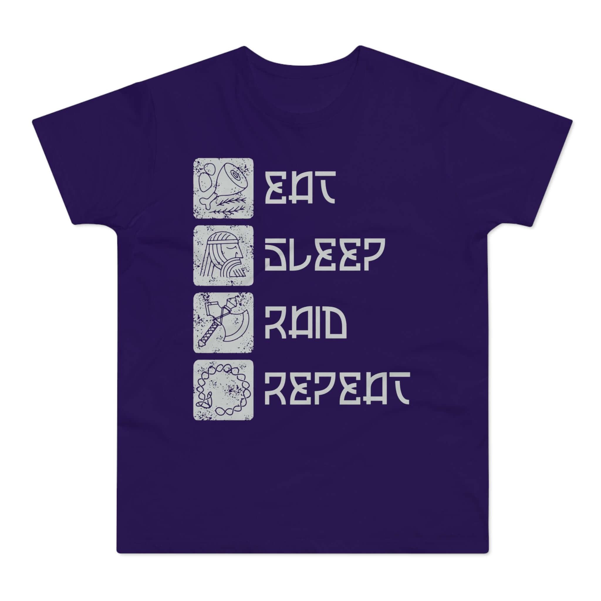 T-shirt med titlen: The Viking Routine | T-Shirt Med Tryk