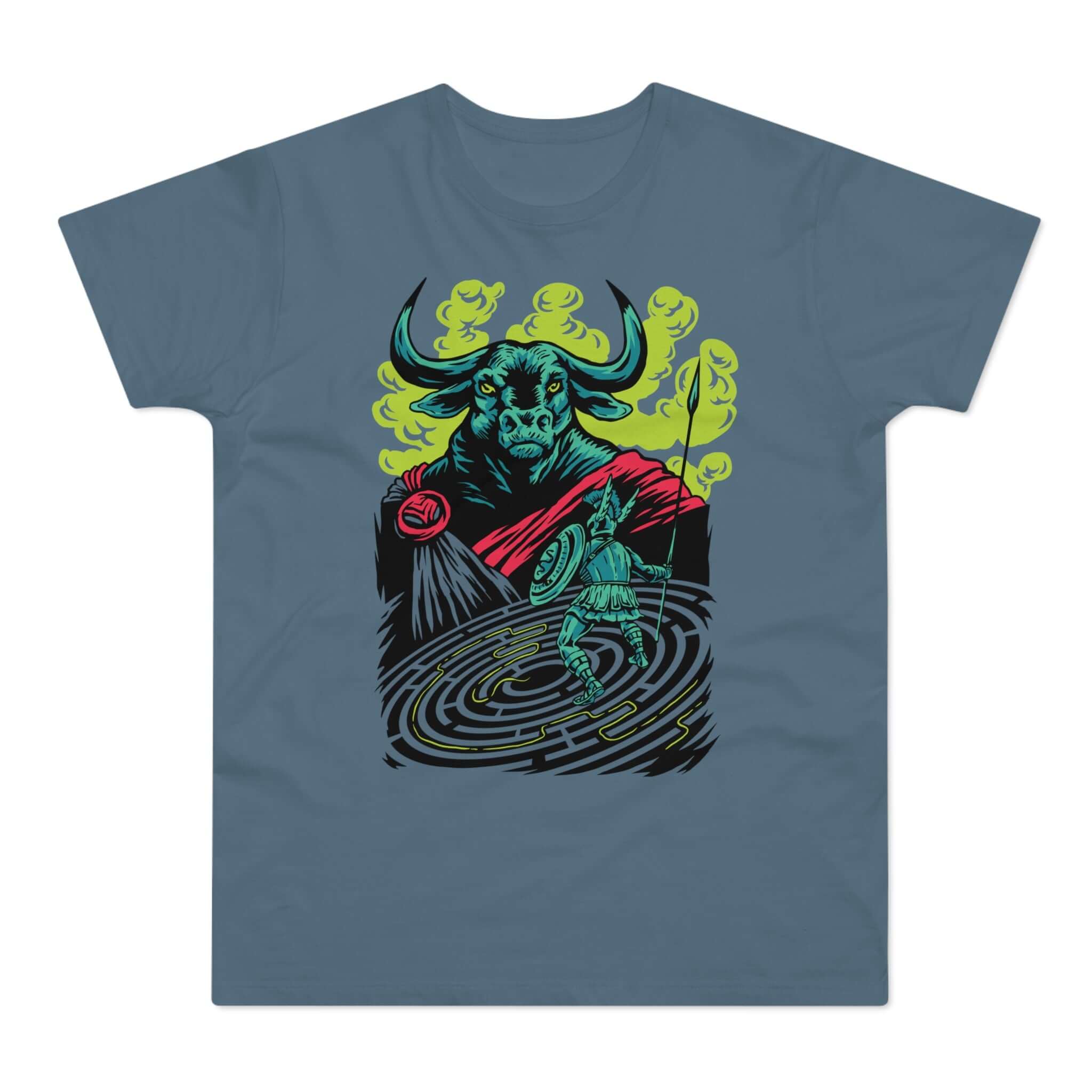 T-shirt med navnet: Theseus Search For The Minotaur | T-Shirt Med Tryk.
