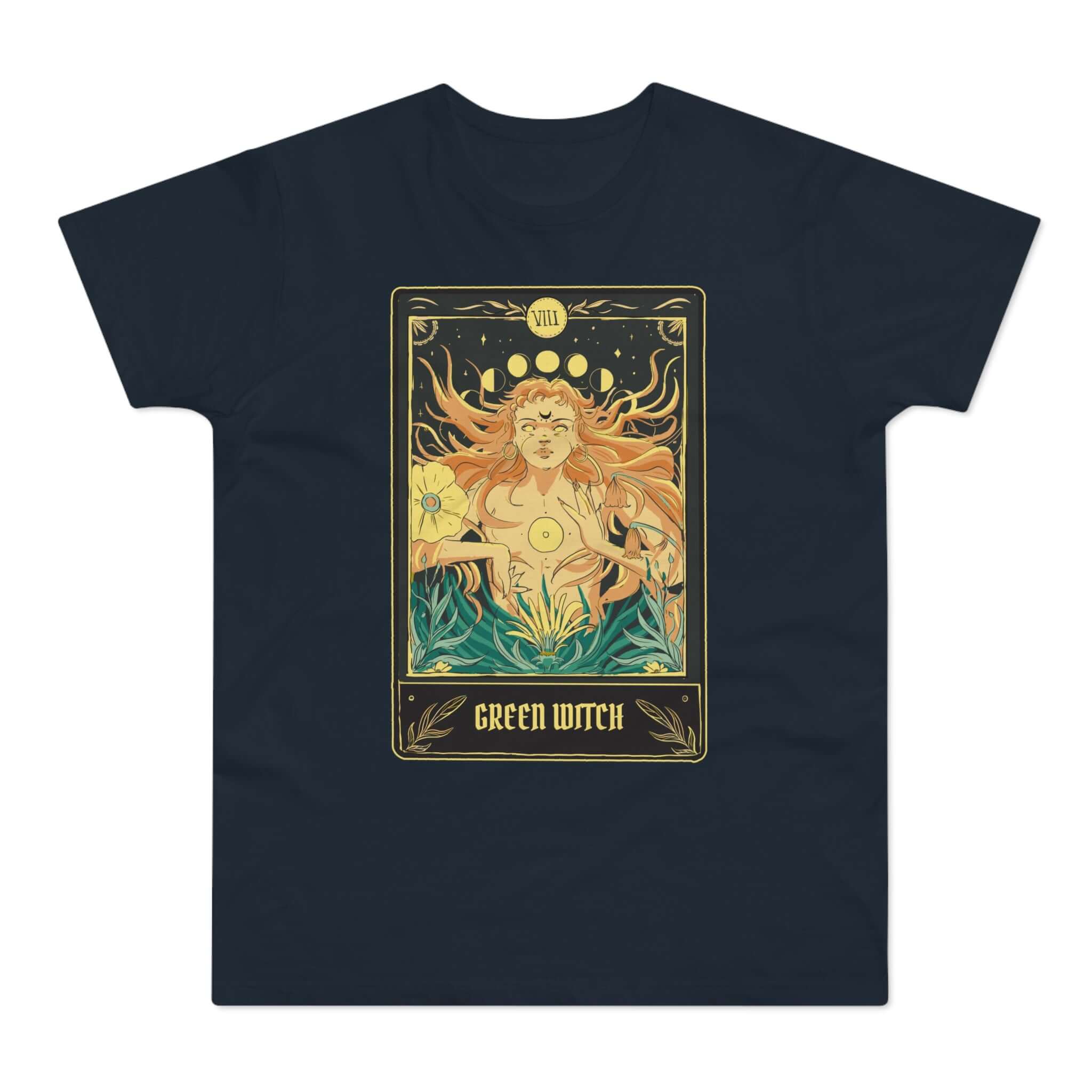 T-shirt med navnet: The Green Witch Of Tarot | T-Shirt Med Tryk.