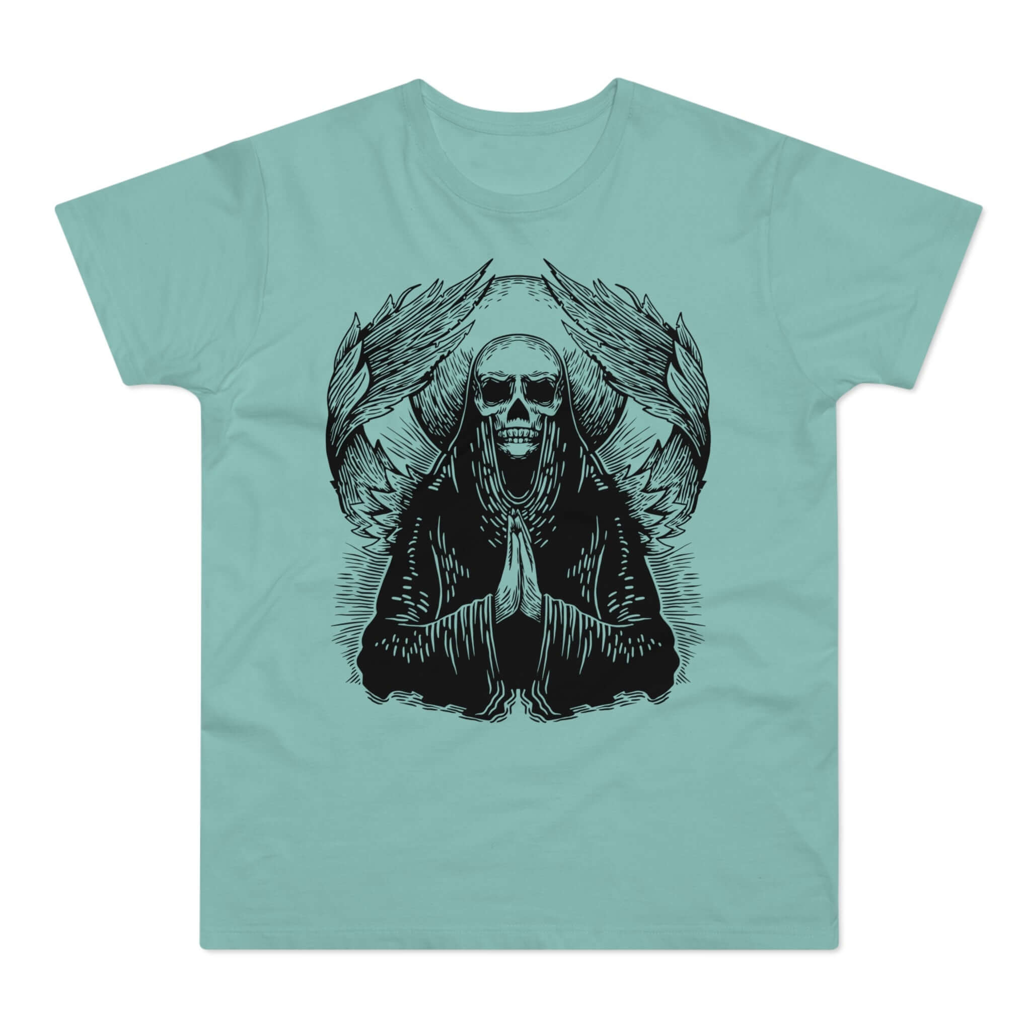 T-shirt med titlen: Prayer Of The Fallen Angel Vincerius | T-Shirt Med Tryk.