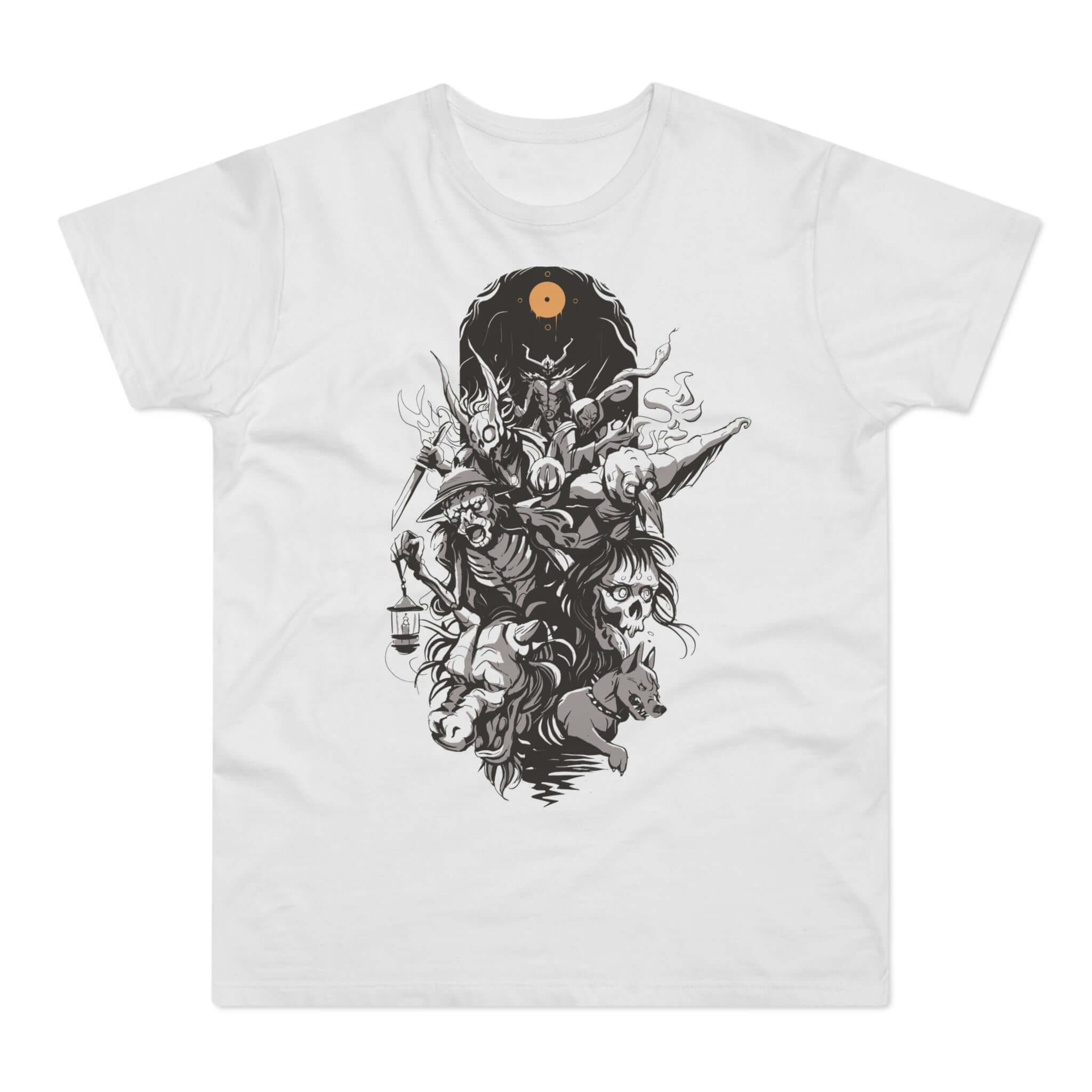 T-shirt med navnet: Hordes Of Madness Pouring Onto Earth | T-Shirt Med Tryk.