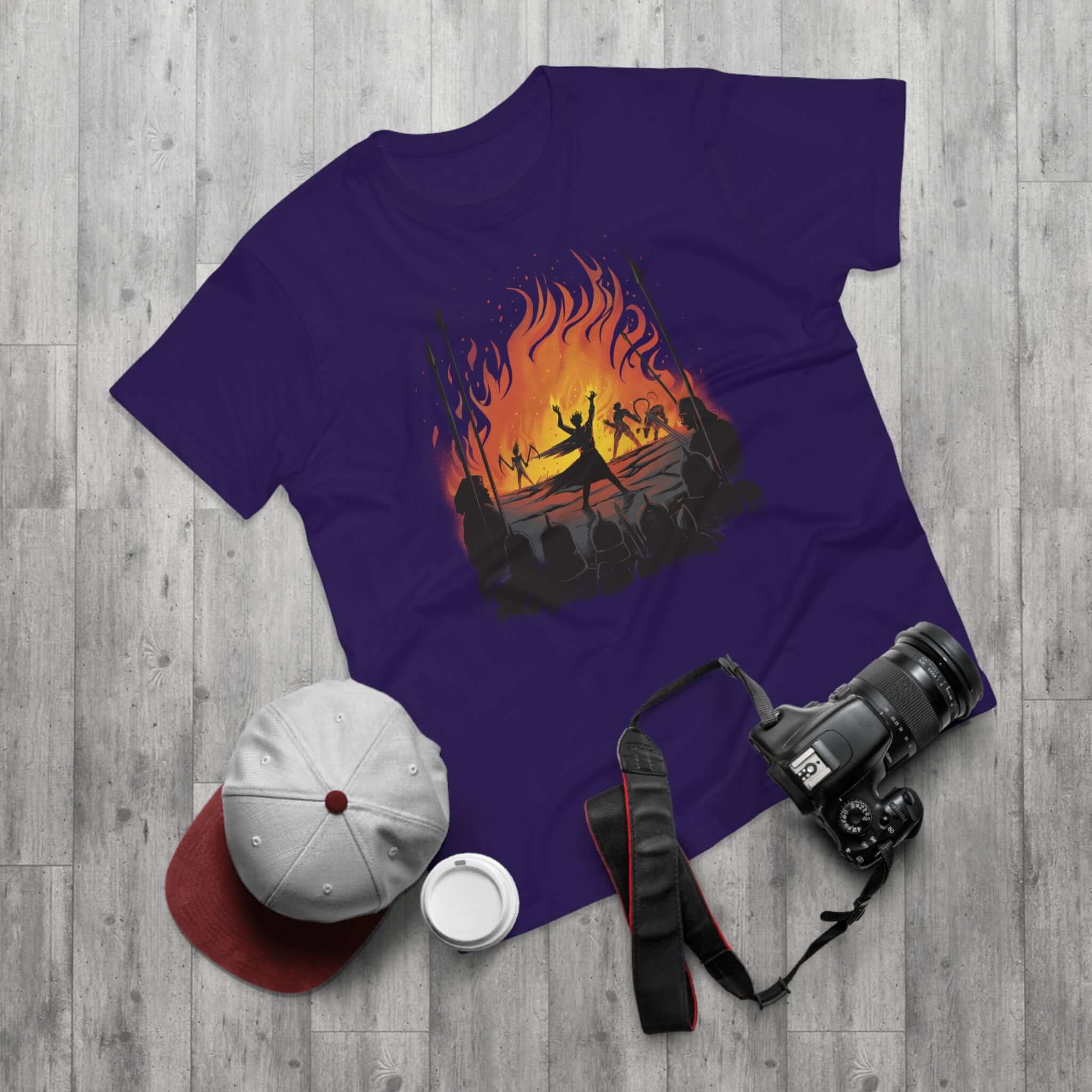 T-shirt med navnet: When Tranos Burnt The Whole Enemies Army | T-Shirt Med Tryk.