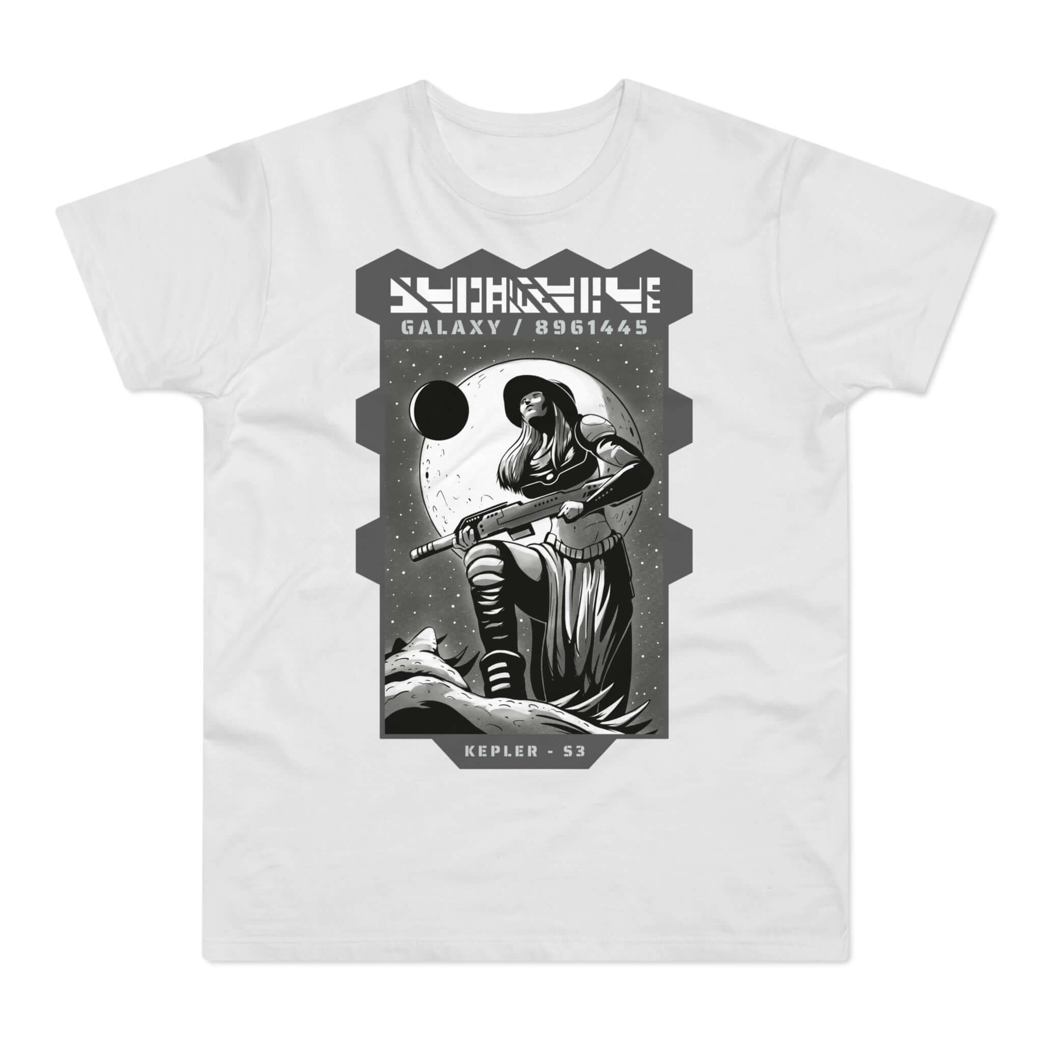 T-shirt med titlen: Zerinoma, Greatest Warrior Of Keplar S3 | T-Shirt Med Tryk.