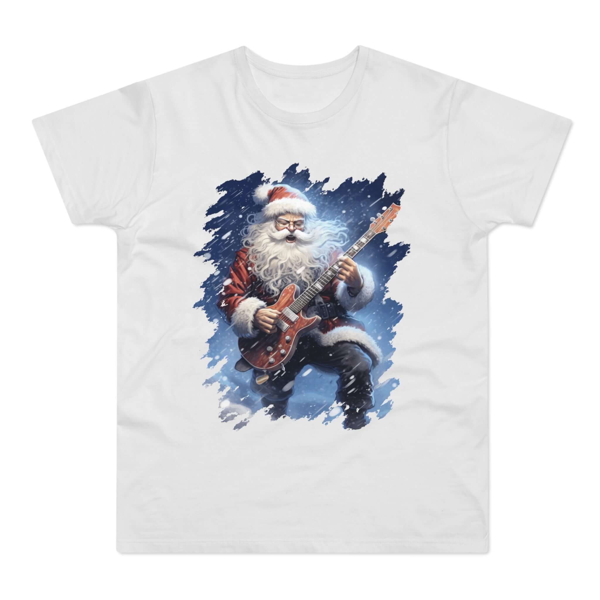 T-shirt med navnet: Rockin' Santa | T-Shirt Med Tryk.