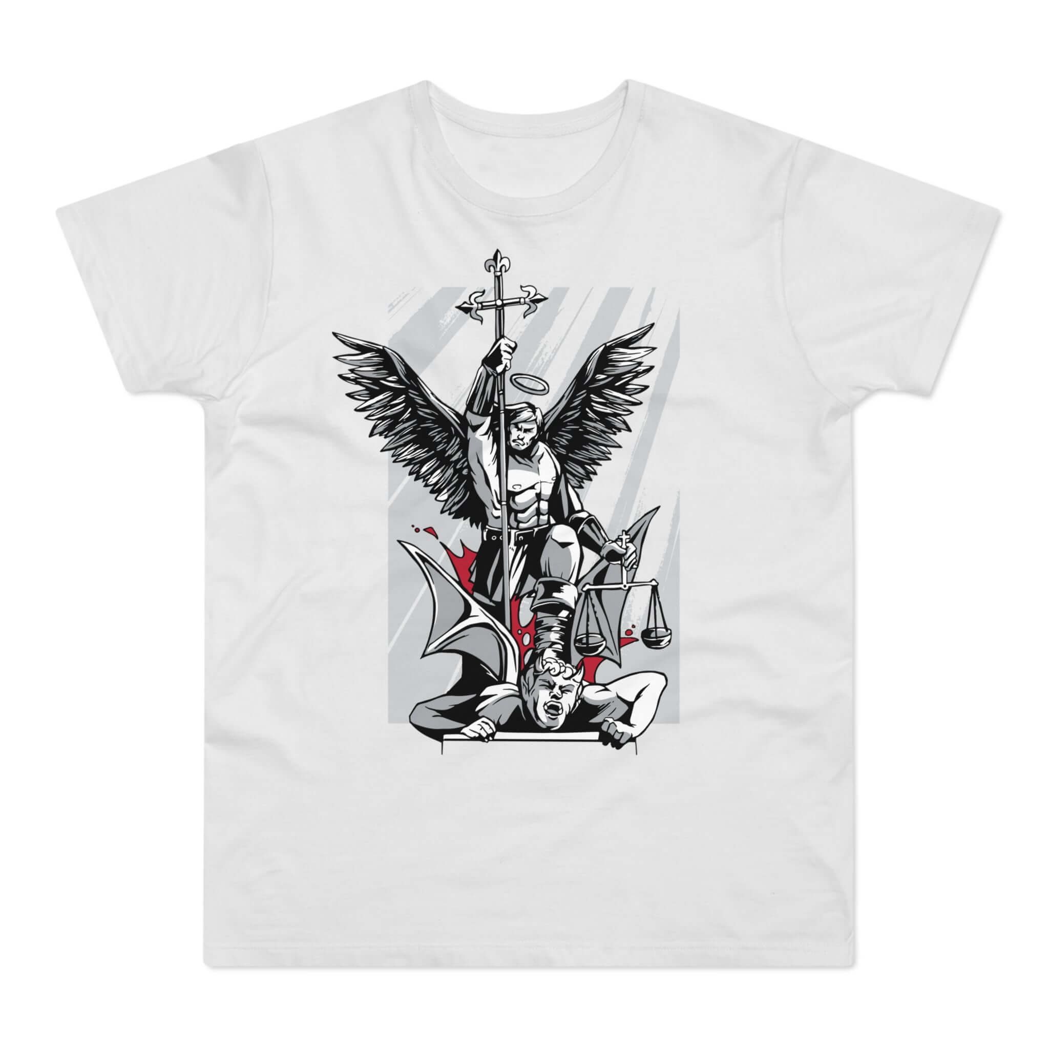 T-shirt med navnet: St. Michaels Victory At The Hellgates | T-Shirt Med Tryk.
