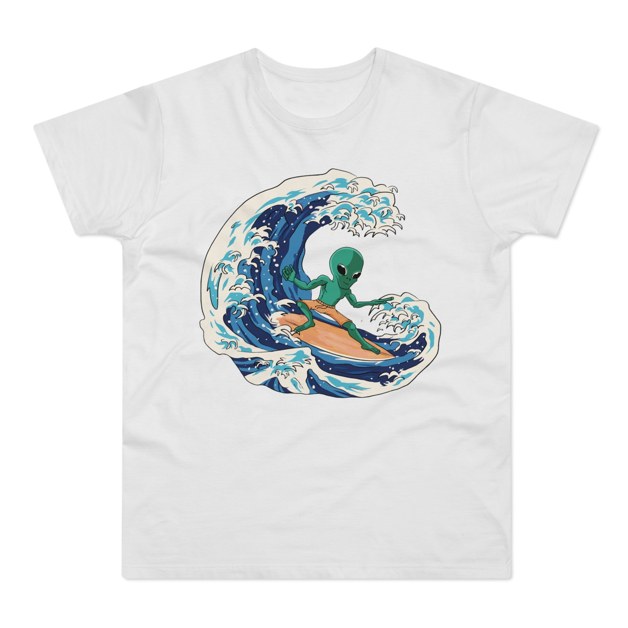 T-shirt med navnet: Jim From Epsilon-3 Riding The Big One | T-Shirt Med Tryk.