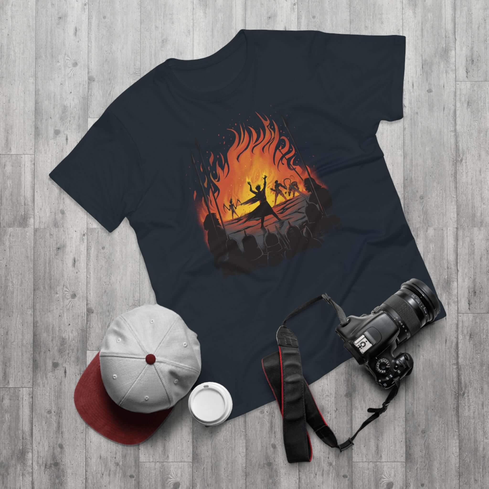 T-shirt med navnet: When Tranos Burnt The Whole Enemies Army | T-Shirt Med Tryk.