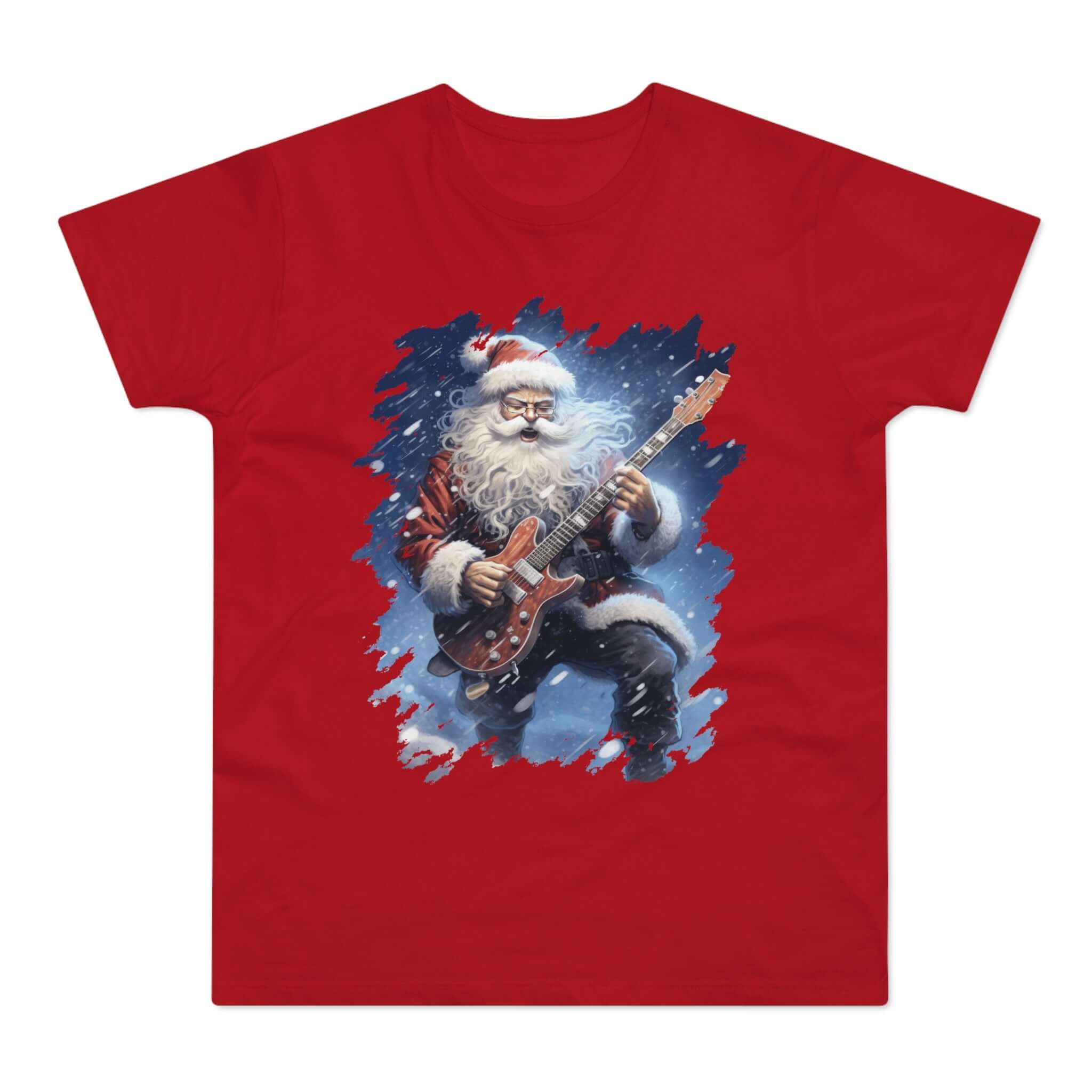 T-shirt med navnet: Rockin' Santa | T-Shirt Med Tryk.
