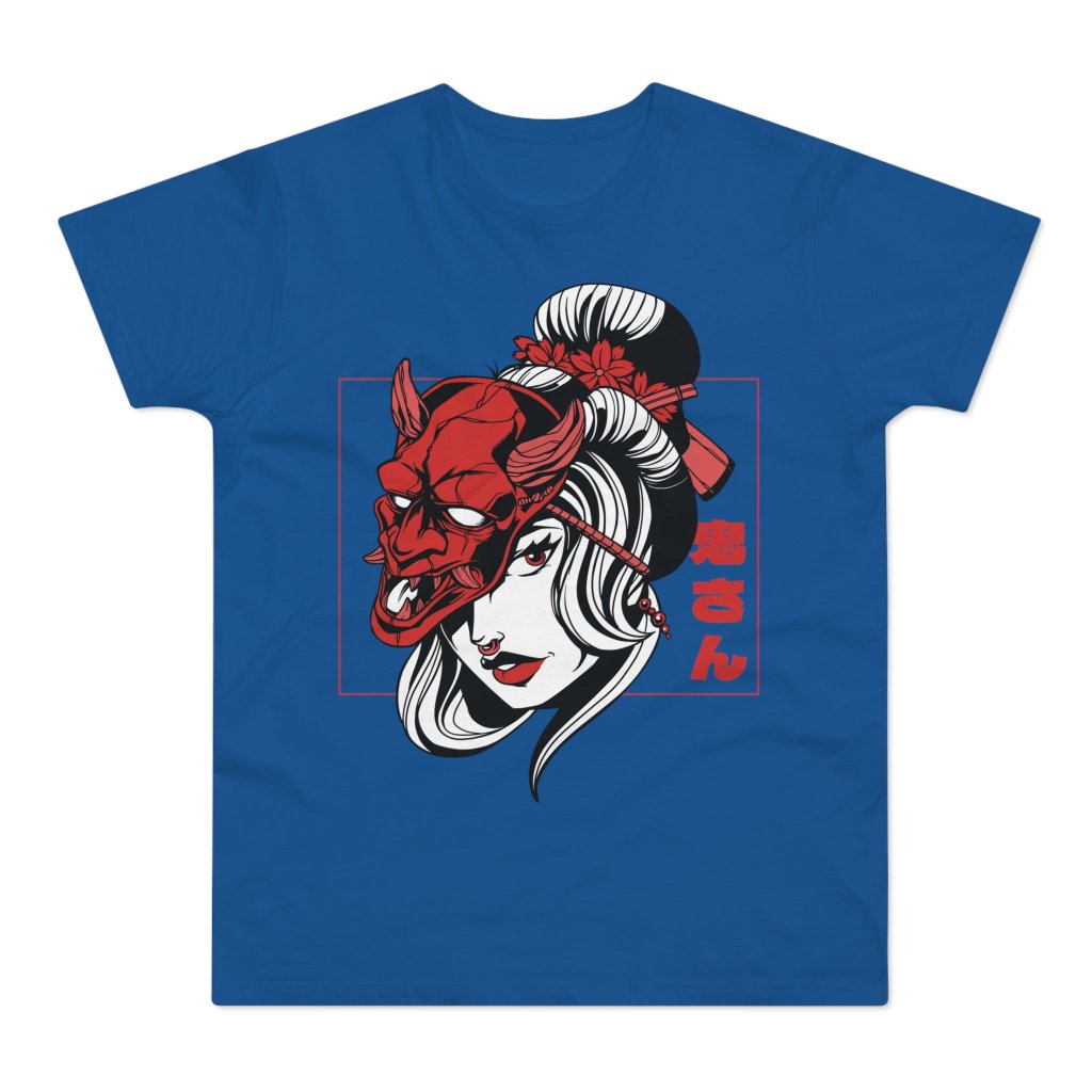 T-shirt med navnet: Asohira, The Masked Beauty | T-Shirt Med Tryk.