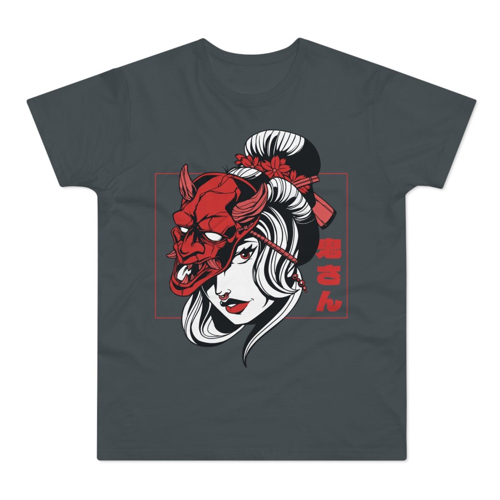 T-shirt med navnet: Asohira, The Masked Beauty | T-Shirt Med Tryk.