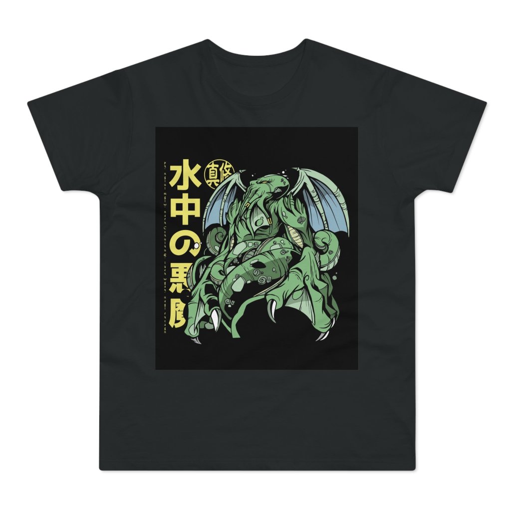 T-shirt med navnet: Cthulhu Raging In Asia | T-Shirt Med Tryk.