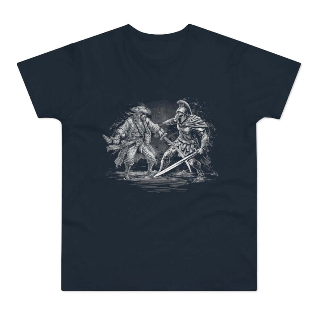 T-shirt med navnet: Duel Between Two Parallel Timelines | T-Shirt Med Tryk.