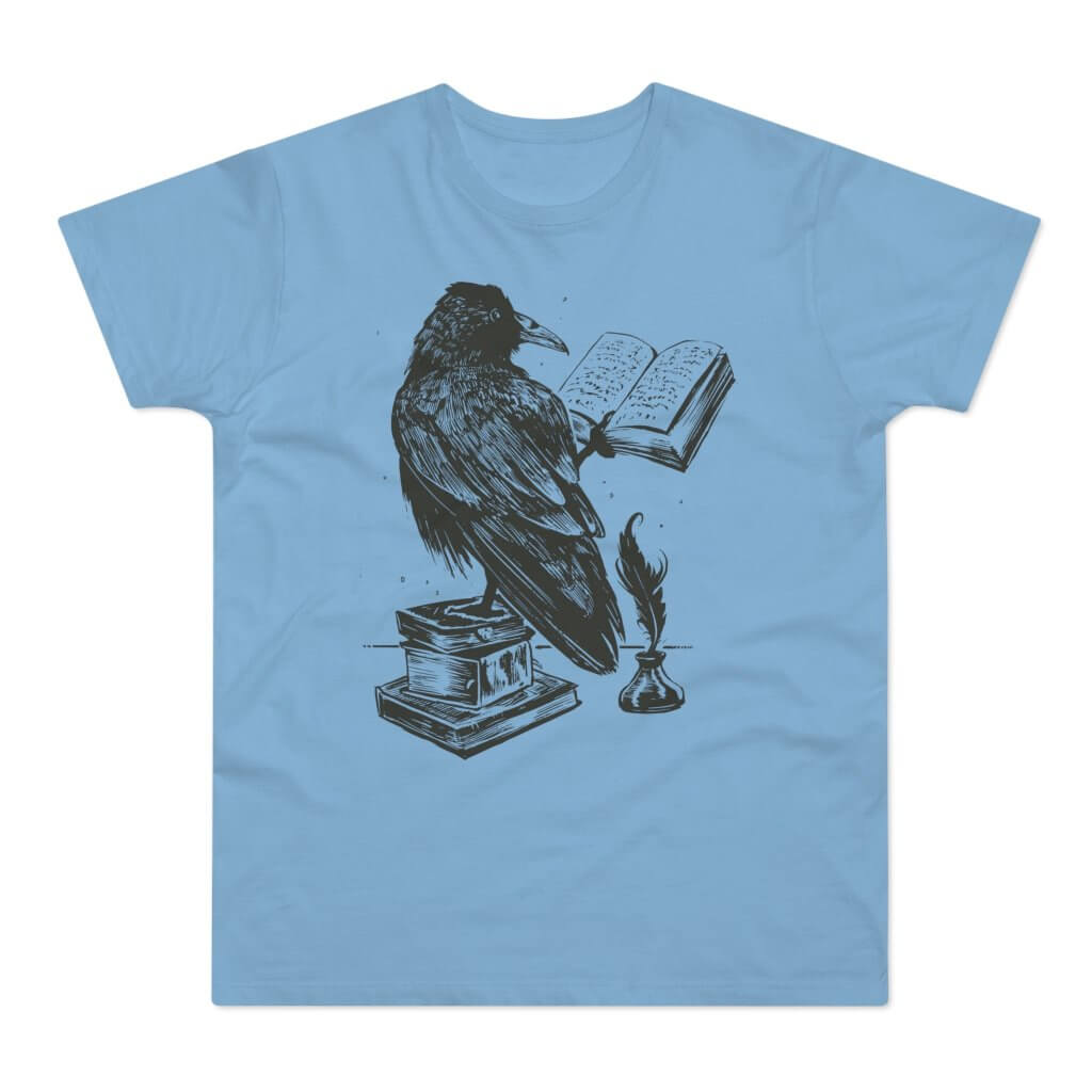 T-shirt med titlen: Corvurianus, The Wisest Of All Birds | T-Shirt Med Tryk.