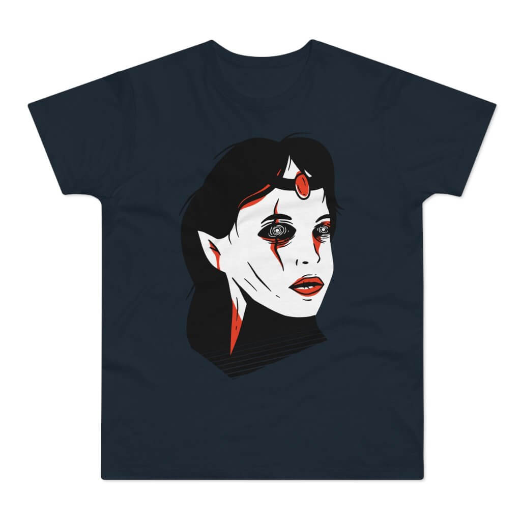 T-shirt med titlen: Asmogina On The Hunt | T-Shirt Med Tryk.