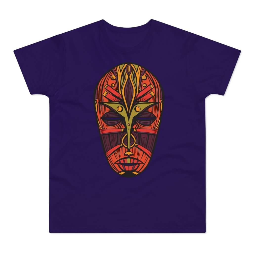 T-shirt med navnet: Afrikansk Tribal Mask #1 | T-Shirt Med Tryk.