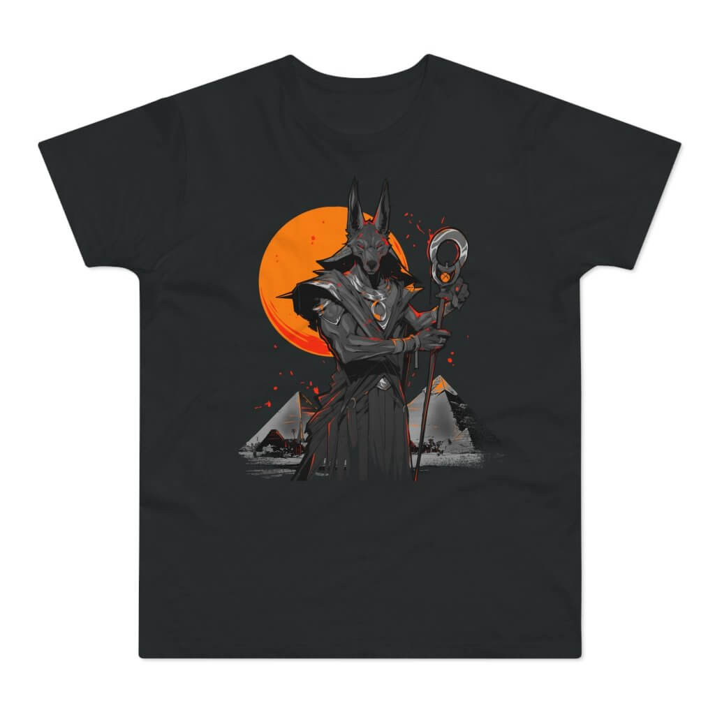 T-shirt med navnet: Anubis Gathering His Army Of The Undead | T-Shirt Med Tryk.