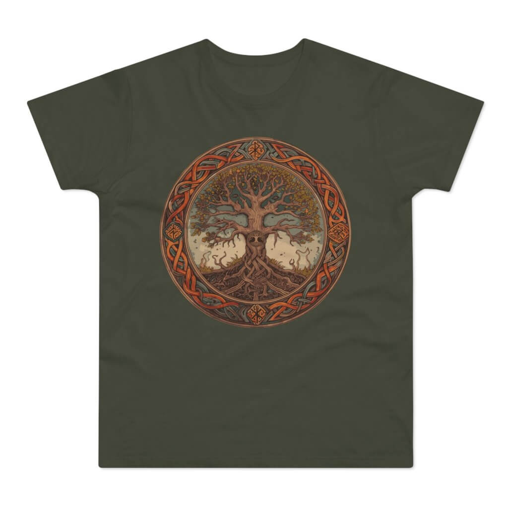 T-shirt med navnet: Crann Bethadh, The Celtic Tree Of Life | T-Shirt Med Tryk.