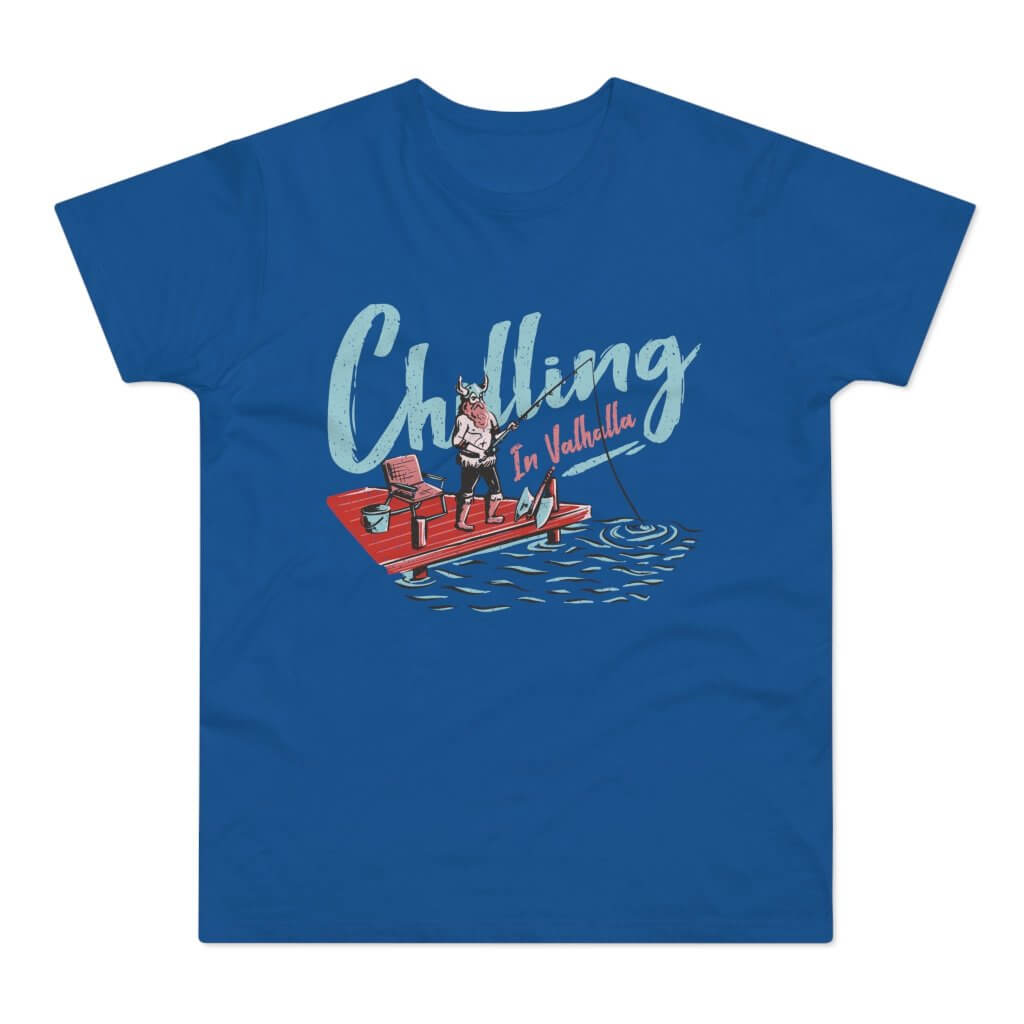 T-shirt med titlen: Chilliest Viking-Dude Of All Times | T-Shirt Med Tryk.