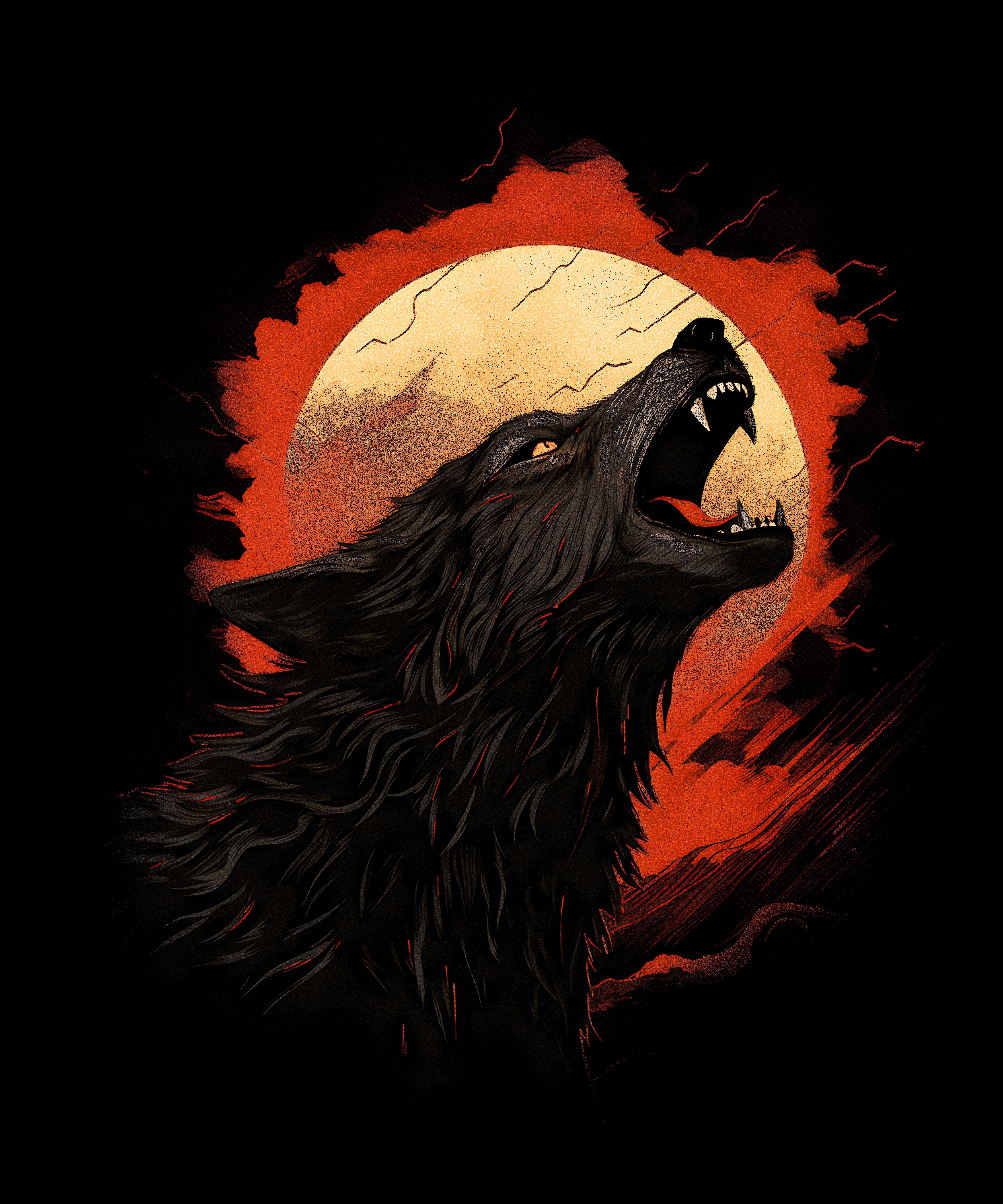 Werewolf Howling To The Moon