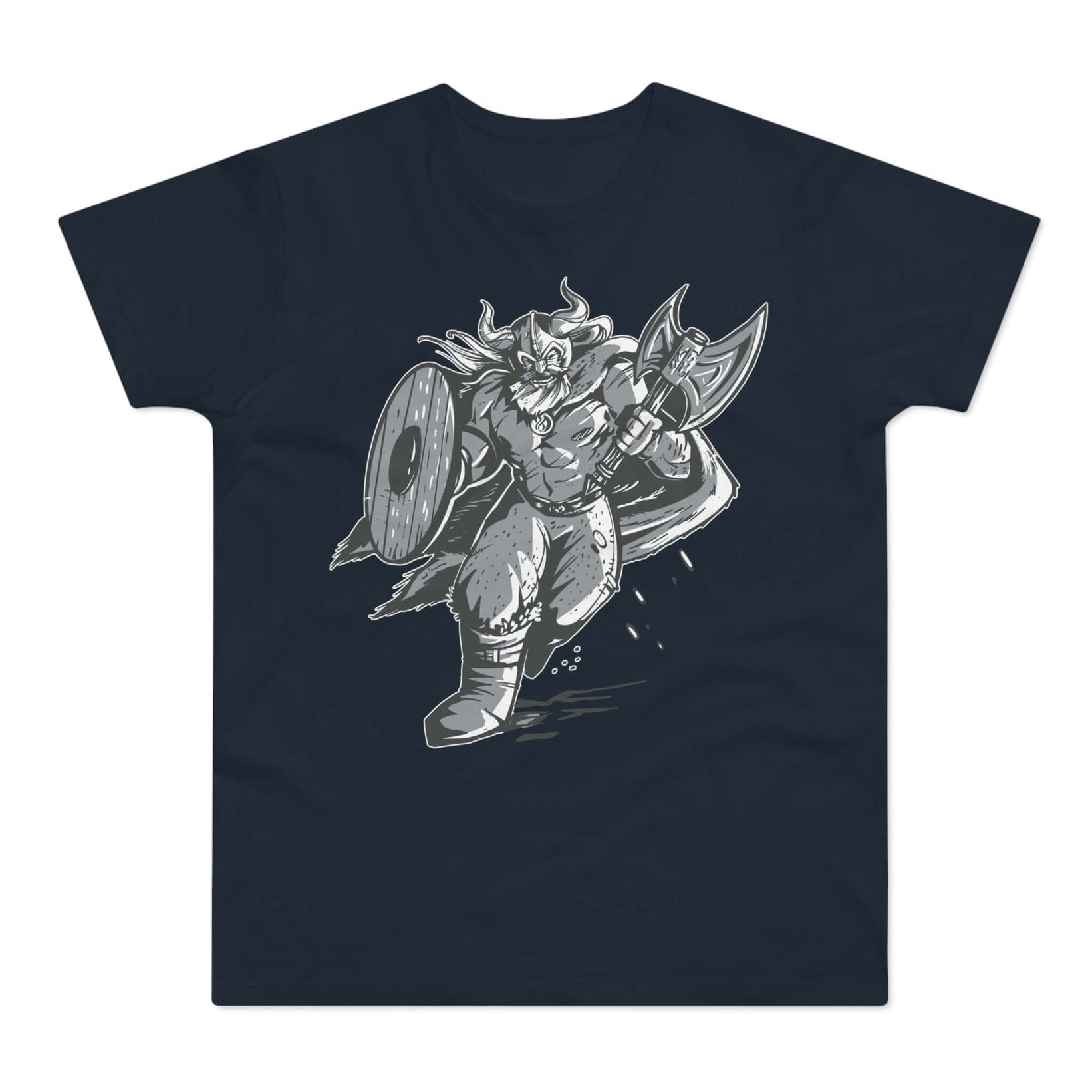 T-shirt med titlen: Leif Sigurdsson On His Way To A Raid | T-Shirt Med Tryk.