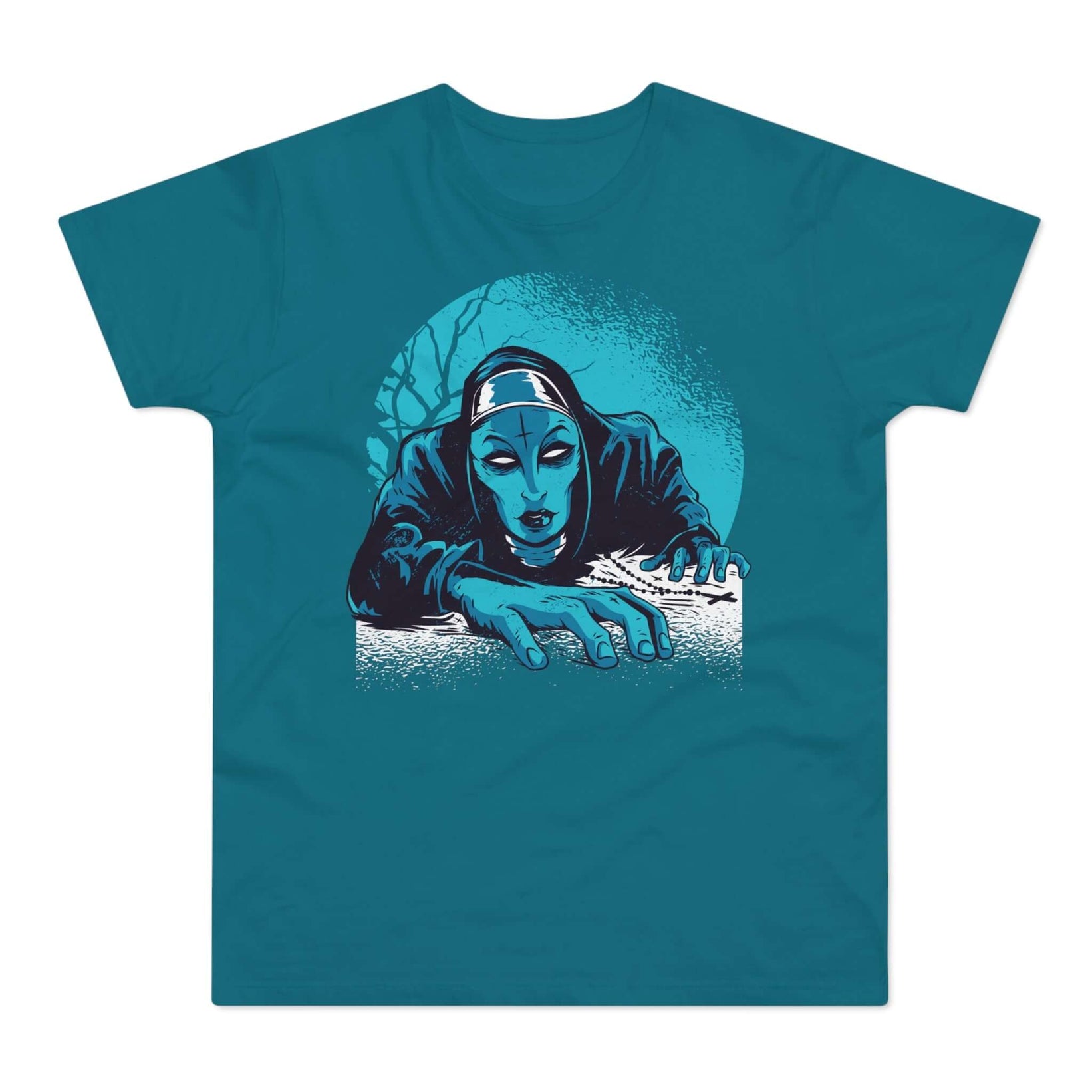 T-shirt med navnet: Sister Mary, Fallen Nun Of St. Michaels | T-Shirt Med Tryk.