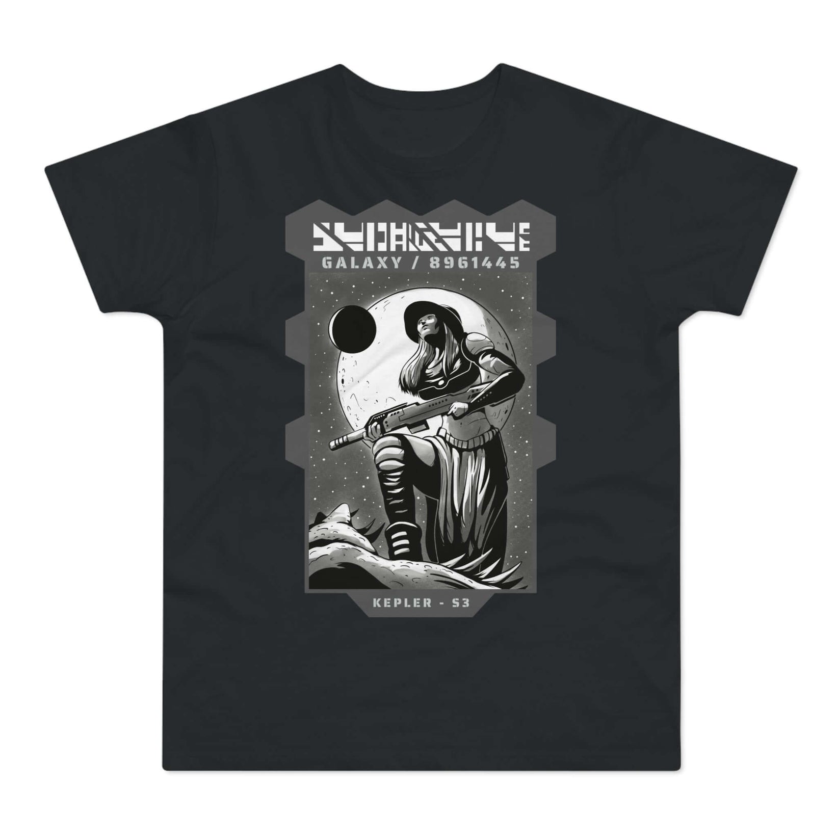 T-shirt med titlen: Zerinoma, Greatest Warrior Of Keplar S3 | T-Shirt Med Tryk.