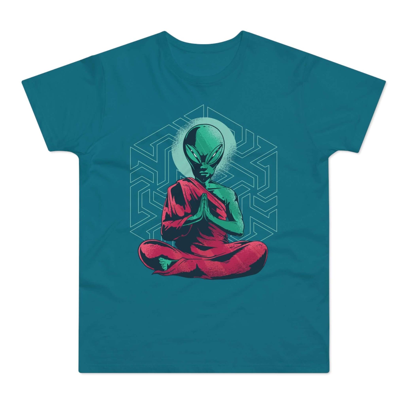 T-shirt med titlen: Ned-Zet-Karg, Highest Monk From Zentauri | T-Shirt Med Tryk.