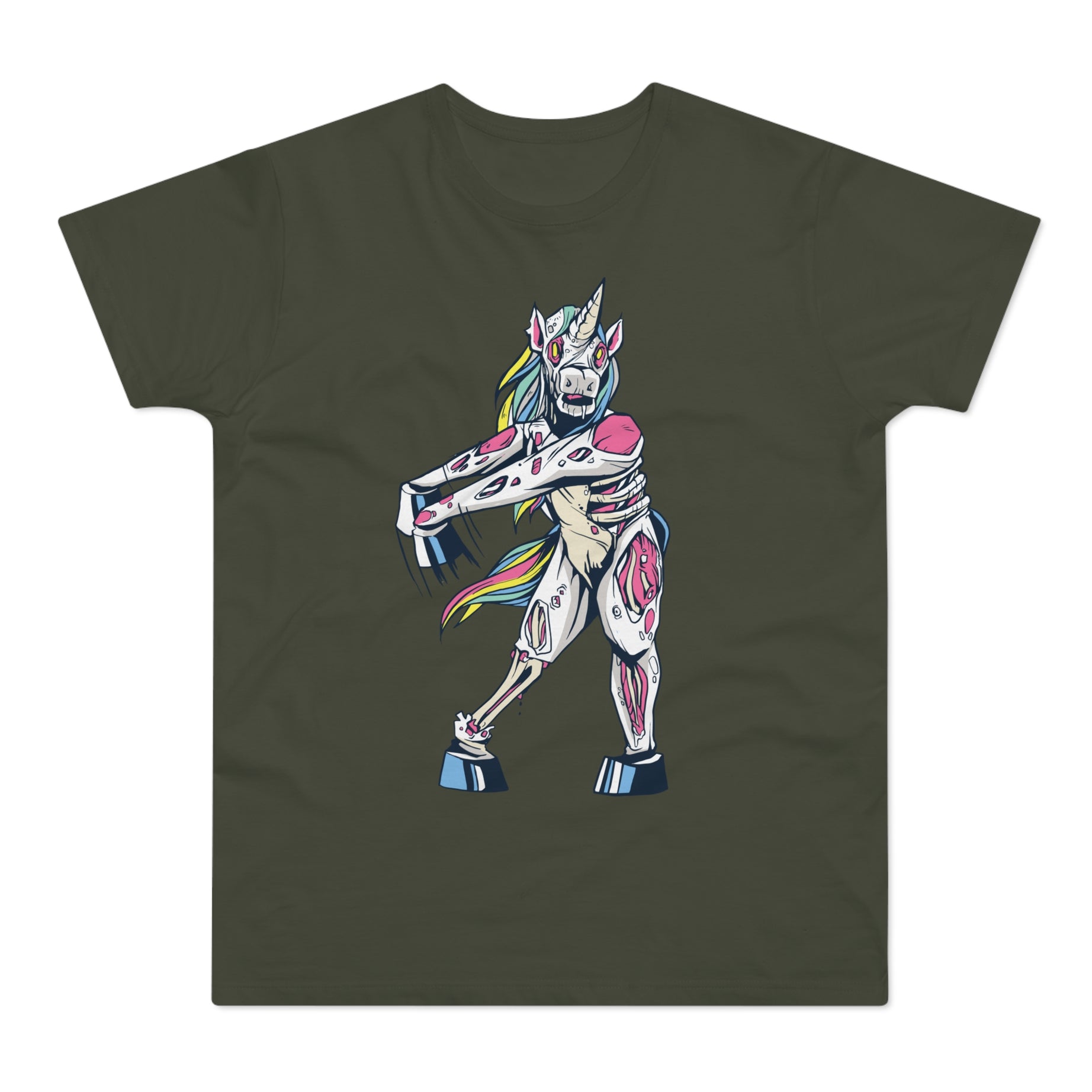 T-shirt med navnet: Let's Dance, Scary Unicorn! | T-Shirt Med Tryk.