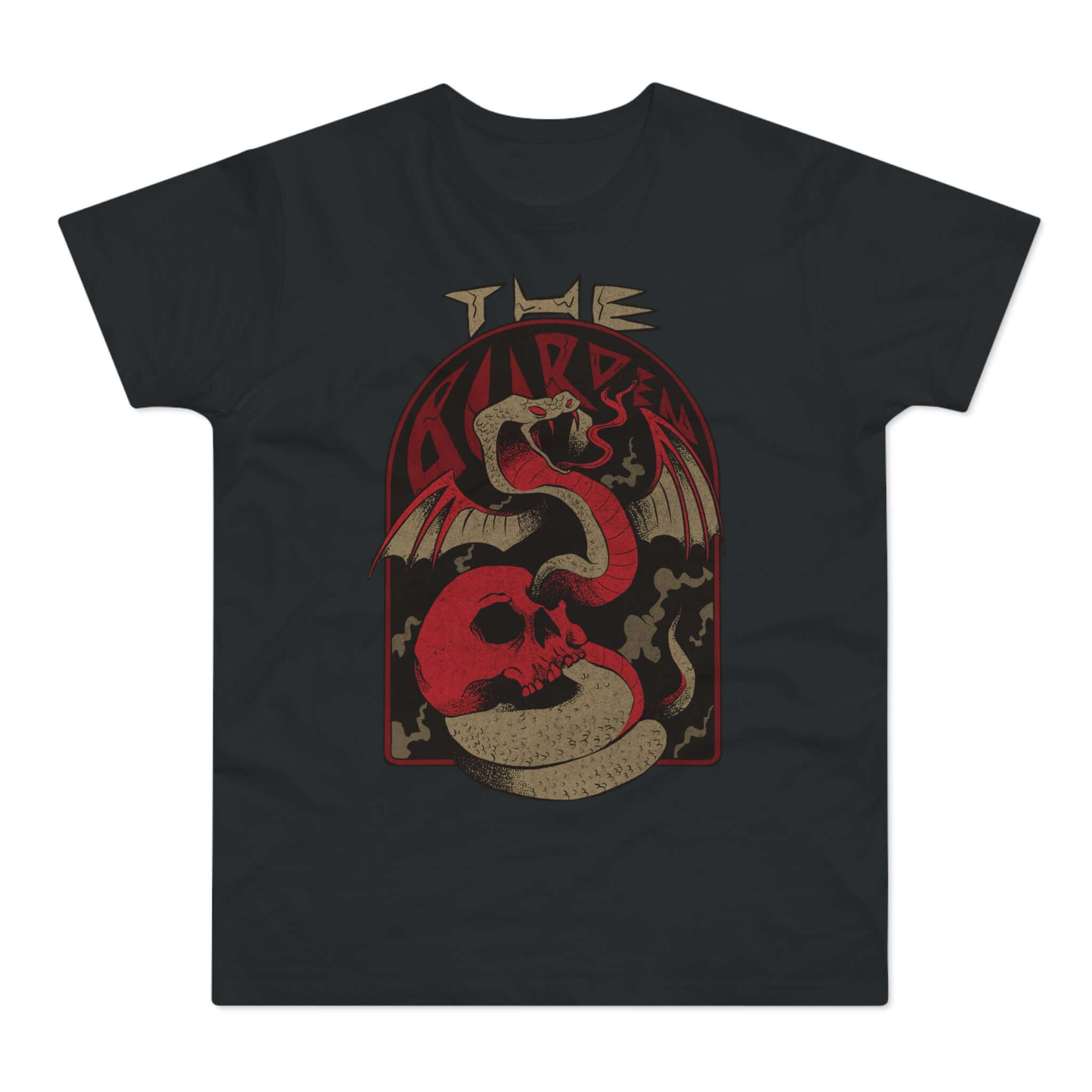 T-shirt med navnet: Hell Awaits You | T-Shirt Med Tryk.