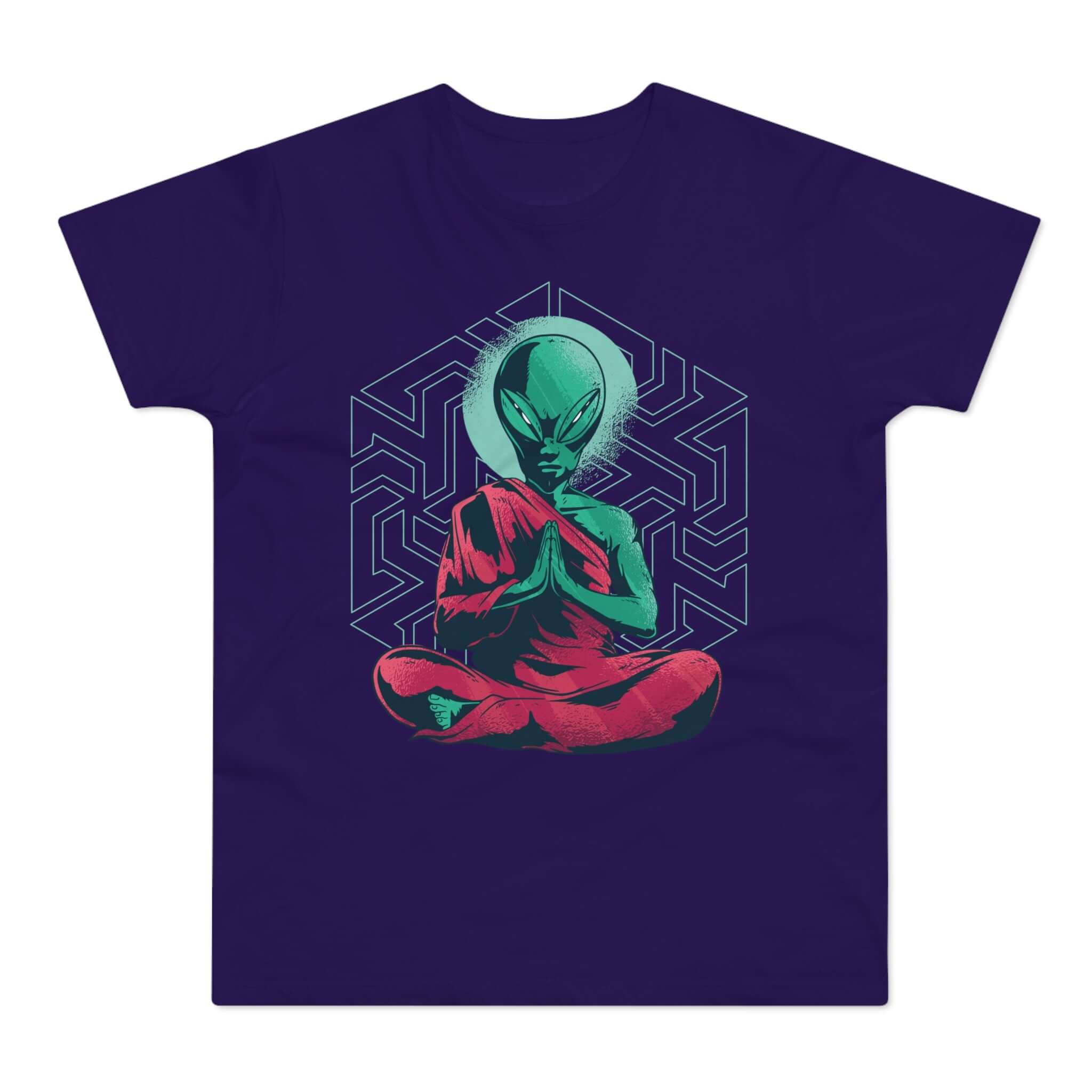 T-shirt med titlen: Ned-Zet-Karg, Highest Monk From Zentauri | T-Shirt Med Tryk.