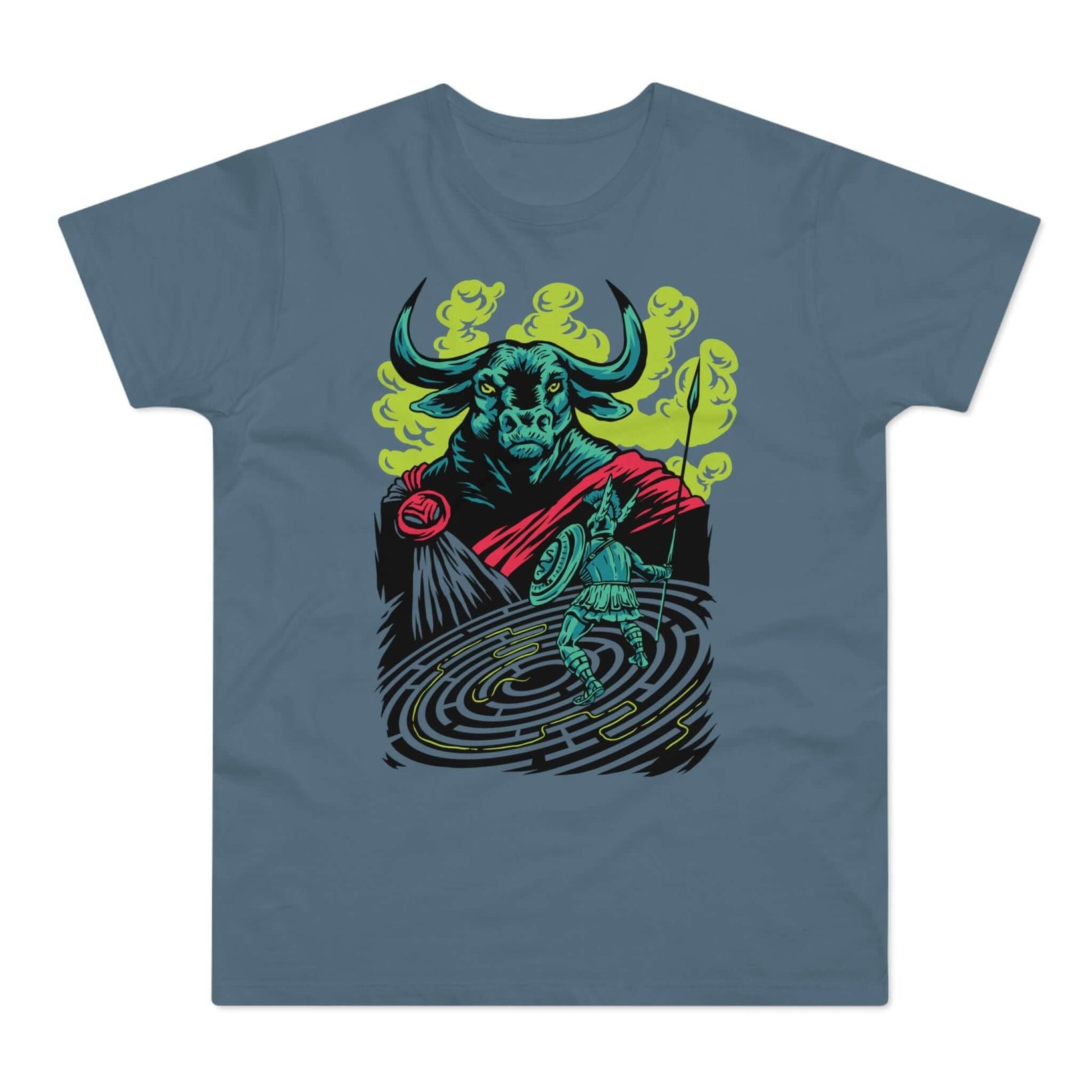 T-shirt med navnet: Theseus Search For The Minotaur | T-Shirt Med Tryk.