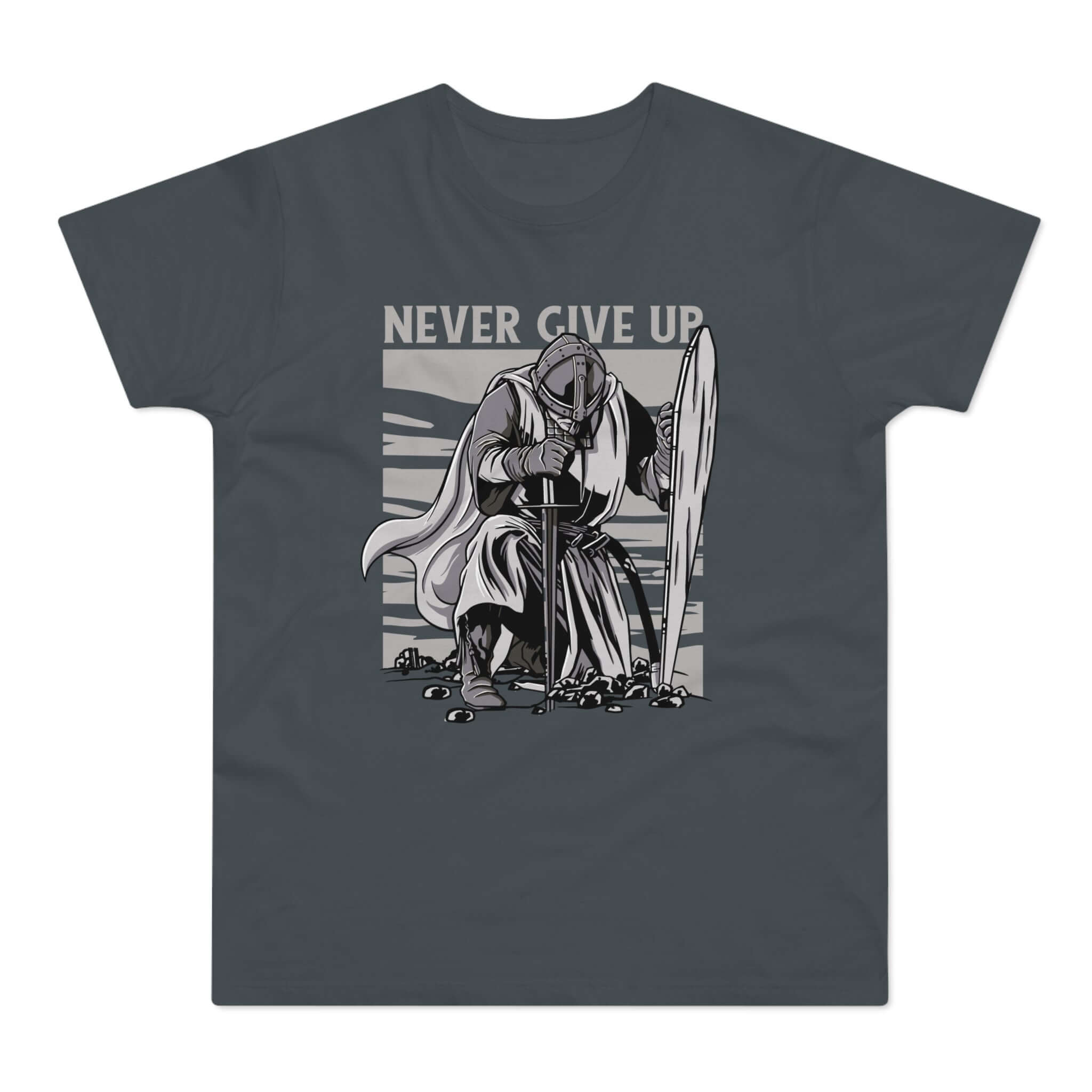 T-shirt med navnet: Never Give Up | T-Shirt Med Tryk.