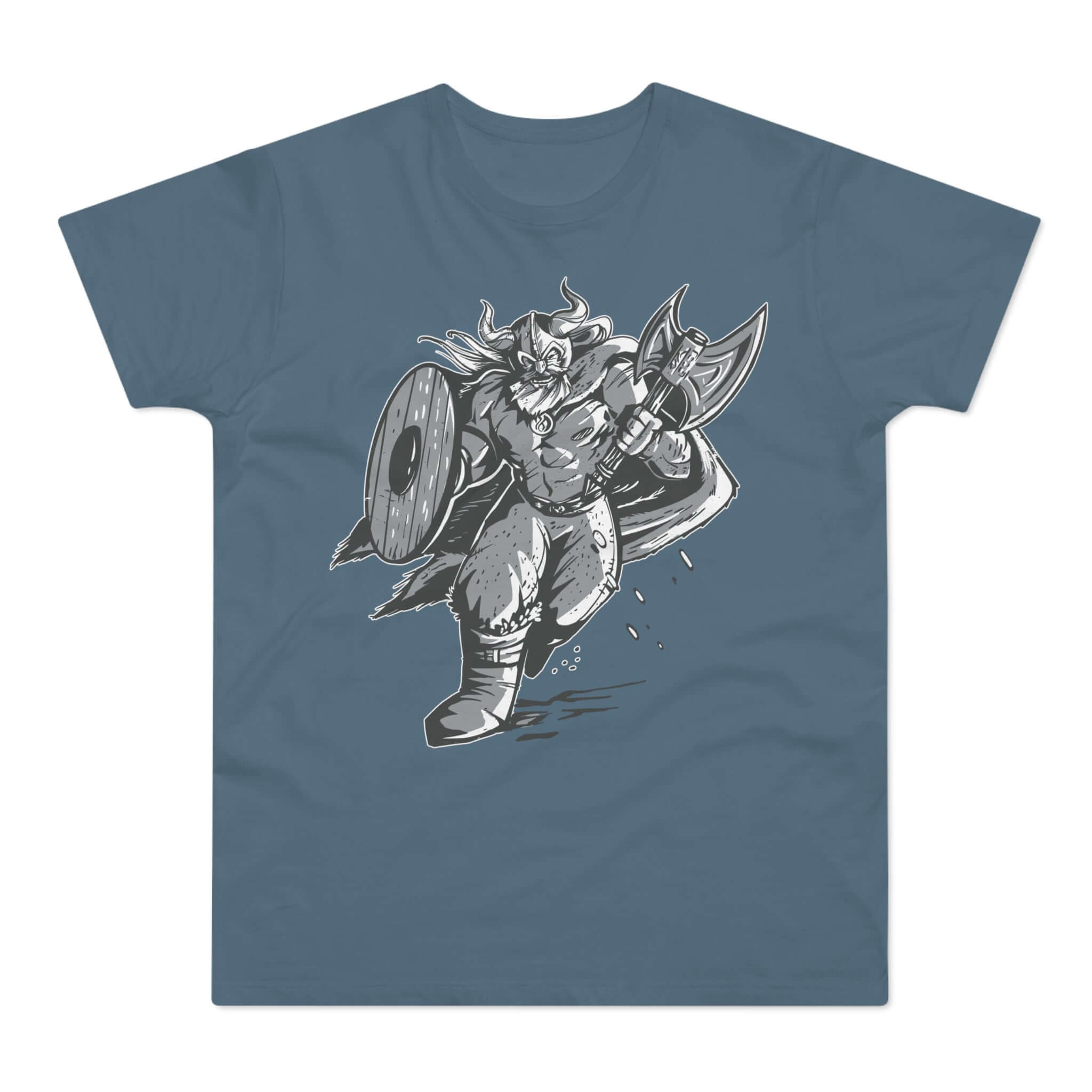 T-shirt med titlen: Leif Sigurdsson On His Way To A Raid | T-Shirt Med Tryk.