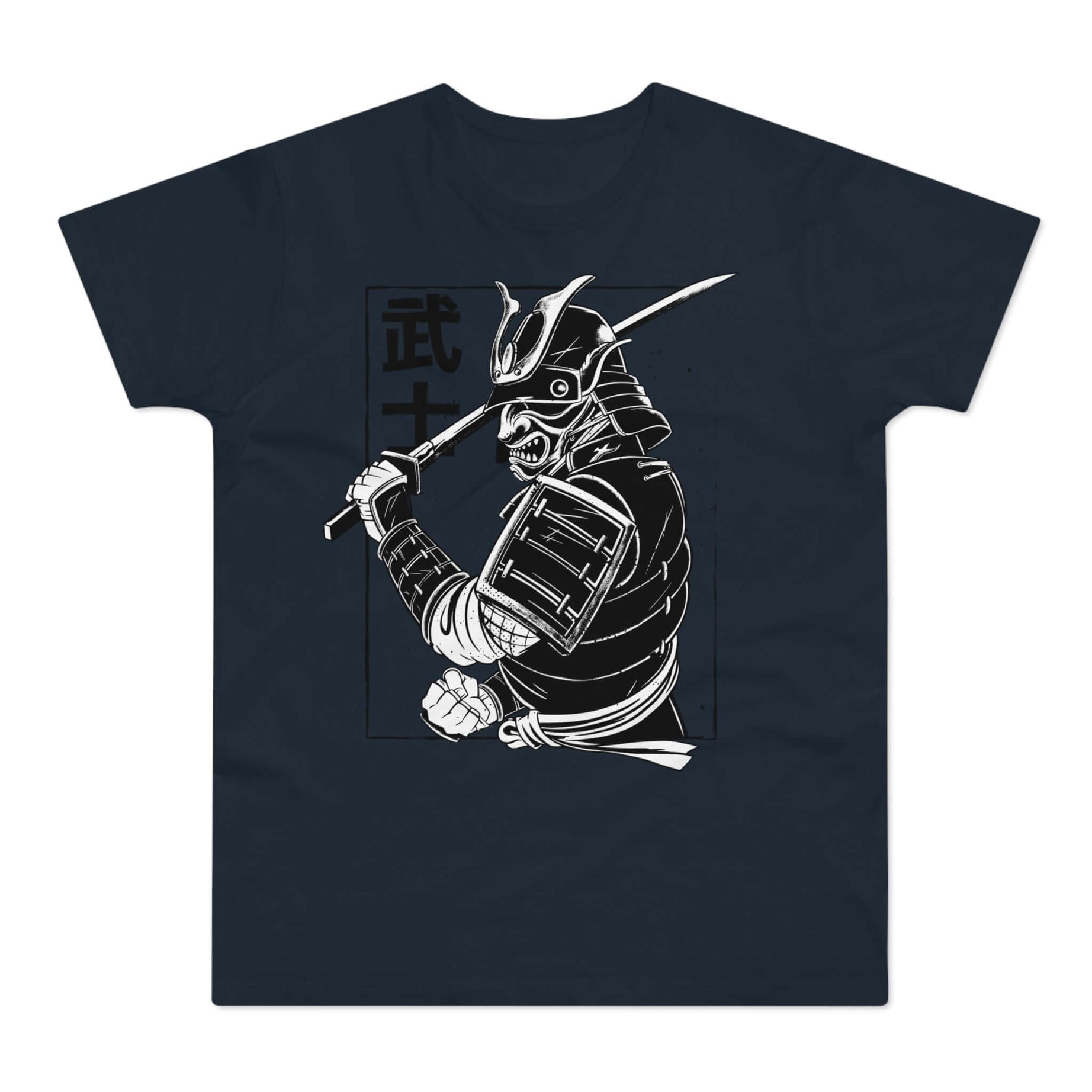 T-shirt med navnet: Genji Wielding His Katana | T-Shirt Med Tryk.