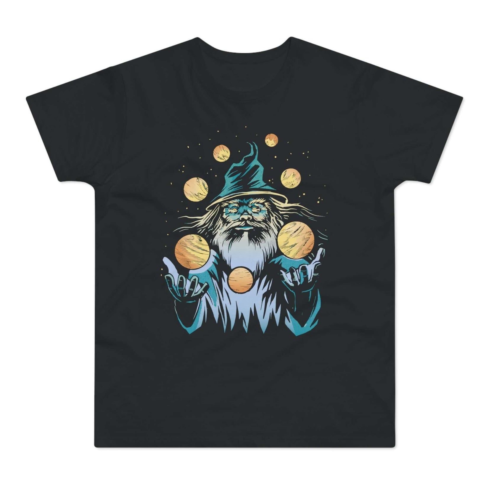 T-shirt med navnet: Omegor, Guardian Of The Destiny Of Worlds | T-Shirt Med Tryk.
