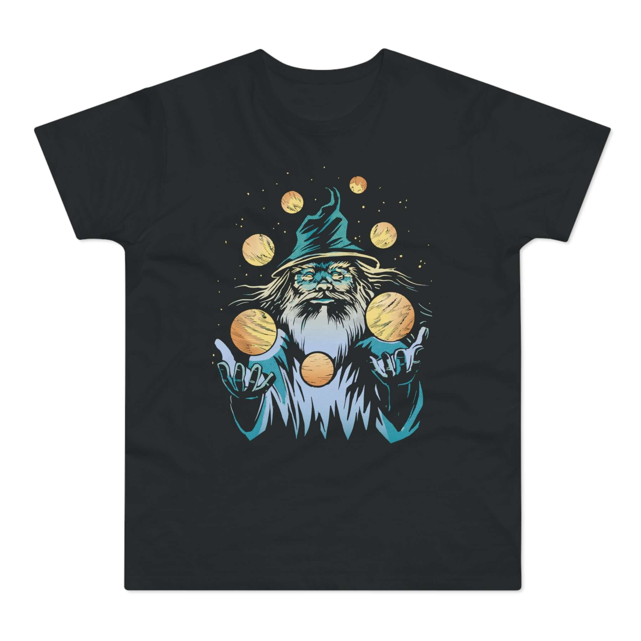 T-shirt med navnet: Omegor, Guardian Of The Destiny Of Worlds | T-Shirt Med Tryk.