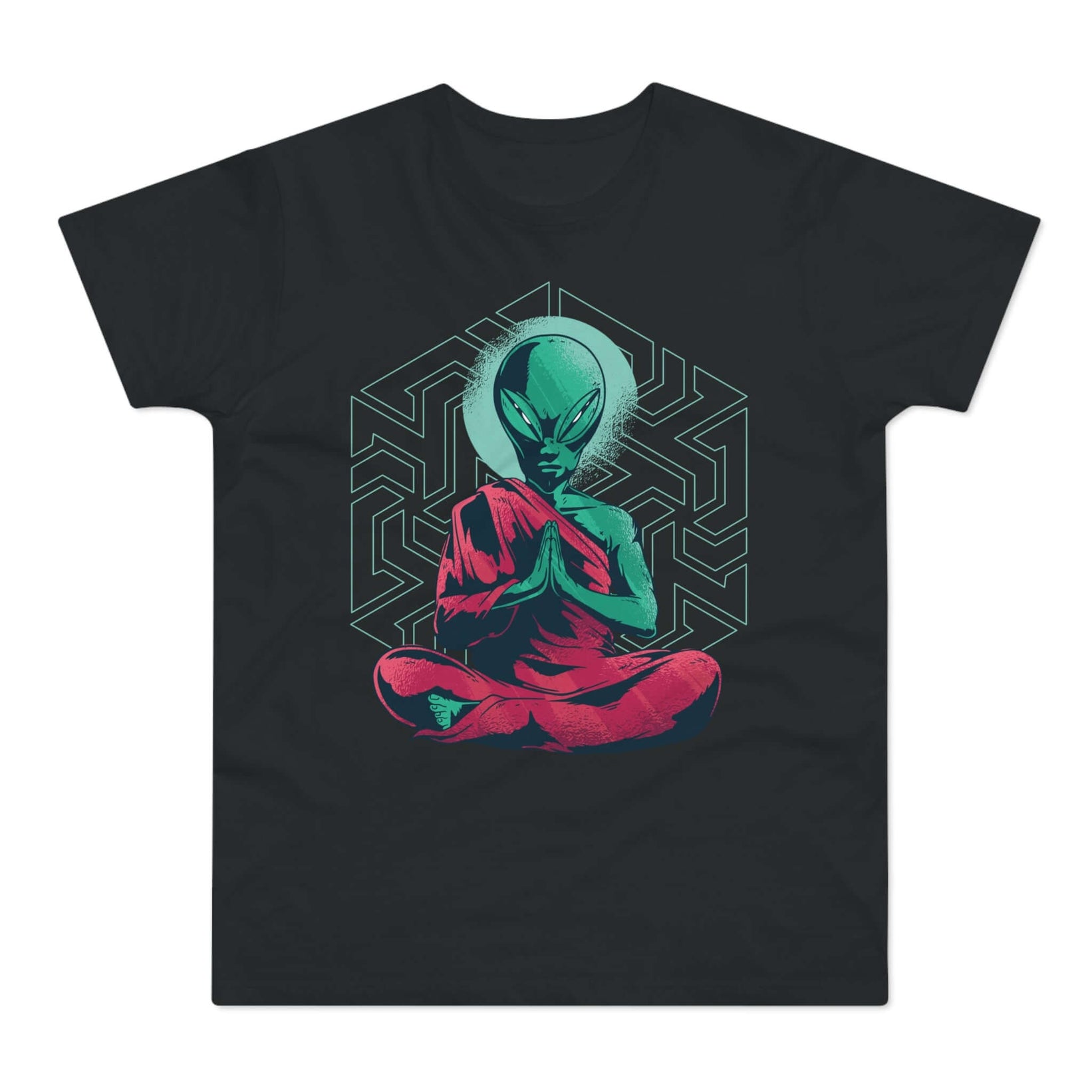 T-shirt med titlen: Ned-Zet-Karg, Highest Monk From Zentauri | T-Shirt Med Tryk.
