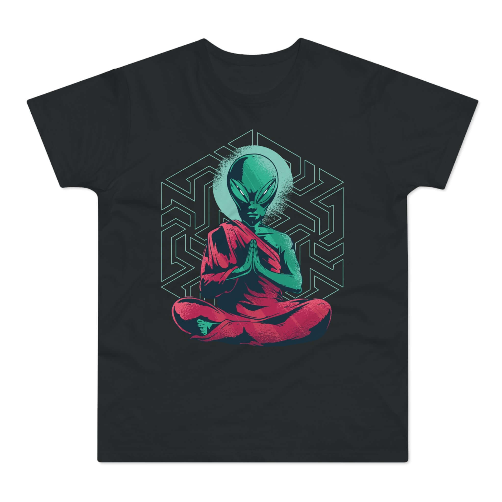 T-shirt med titlen: Ned-Zet-Karg, Highest Monk From Zentauri | T-Shirt Med Tryk.