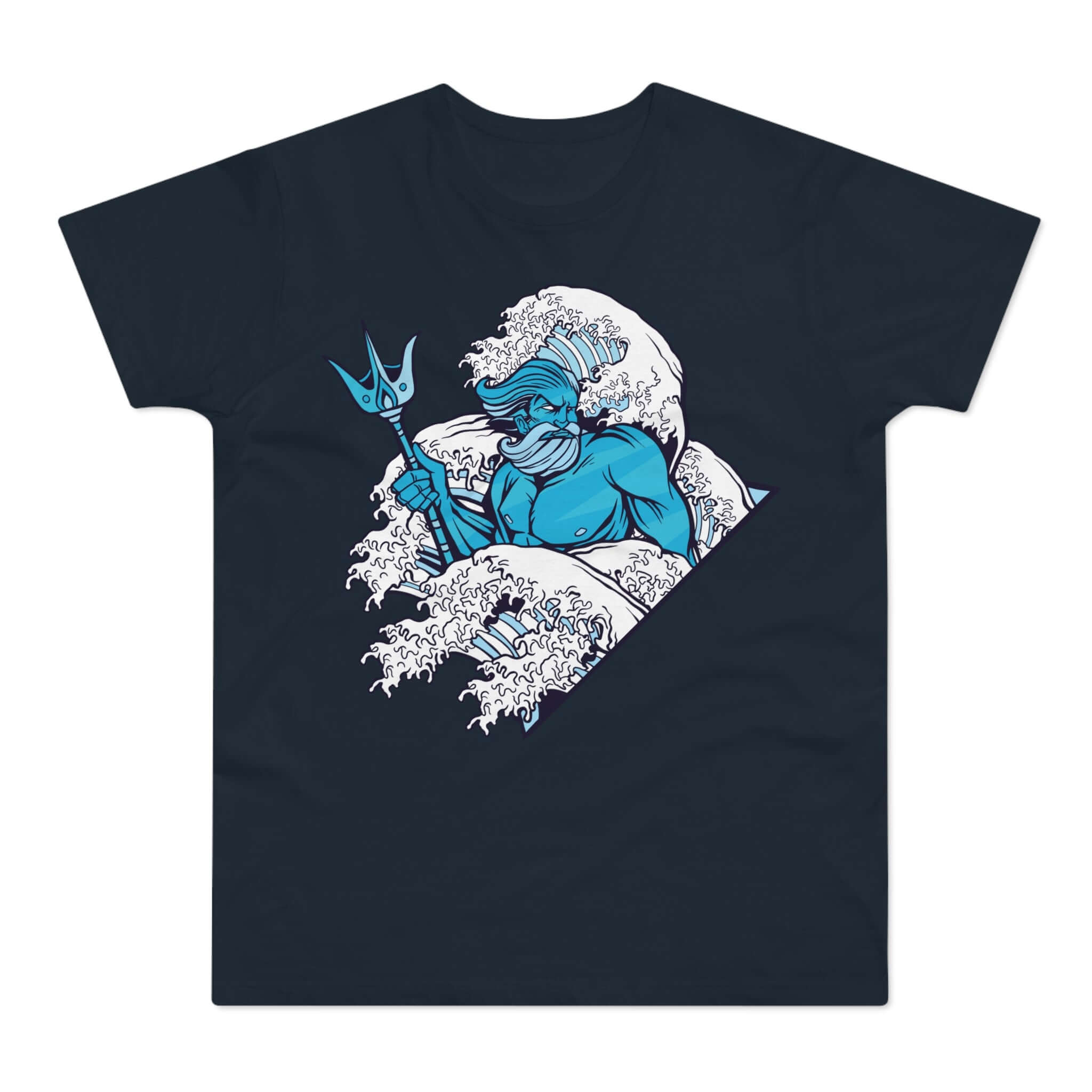 T-shirt med navnet: Poseidon Forming The Tides | T-Shirt Med Tryk.