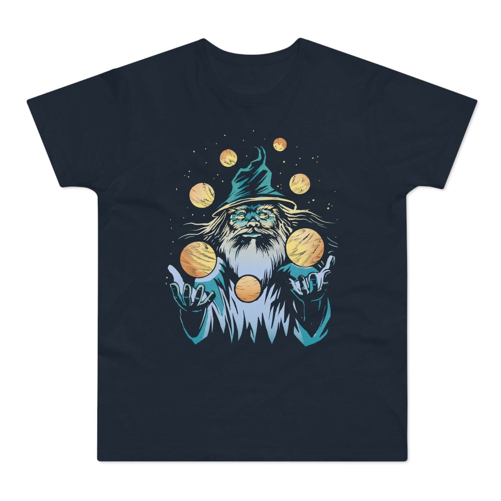 T-shirt med navnet: Omegor, Guardian Of The Destiny Of Worlds | T-Shirt Med Tryk.