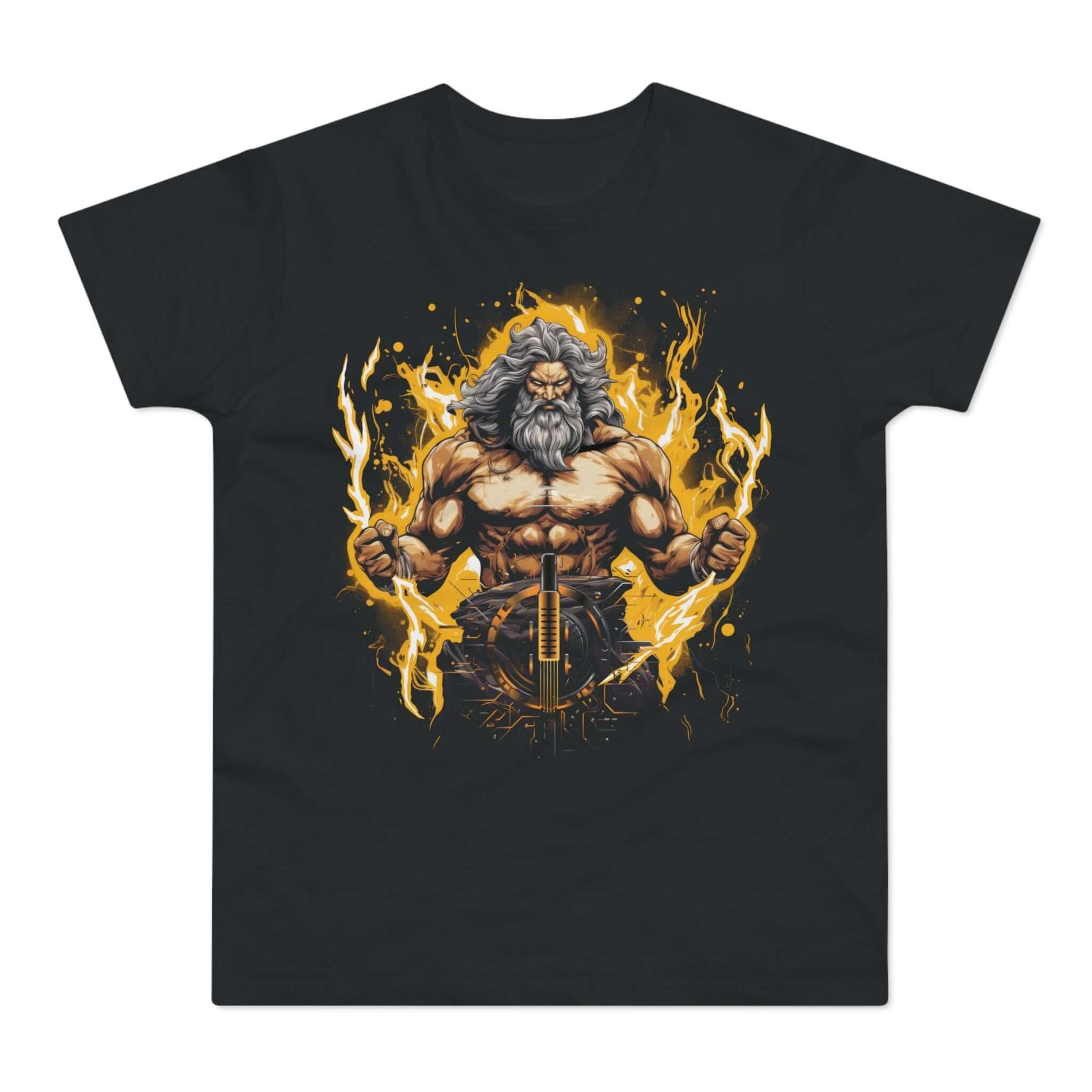 T-shirt med navnet: Zeus Raging | T-Shirt Med Tryk.