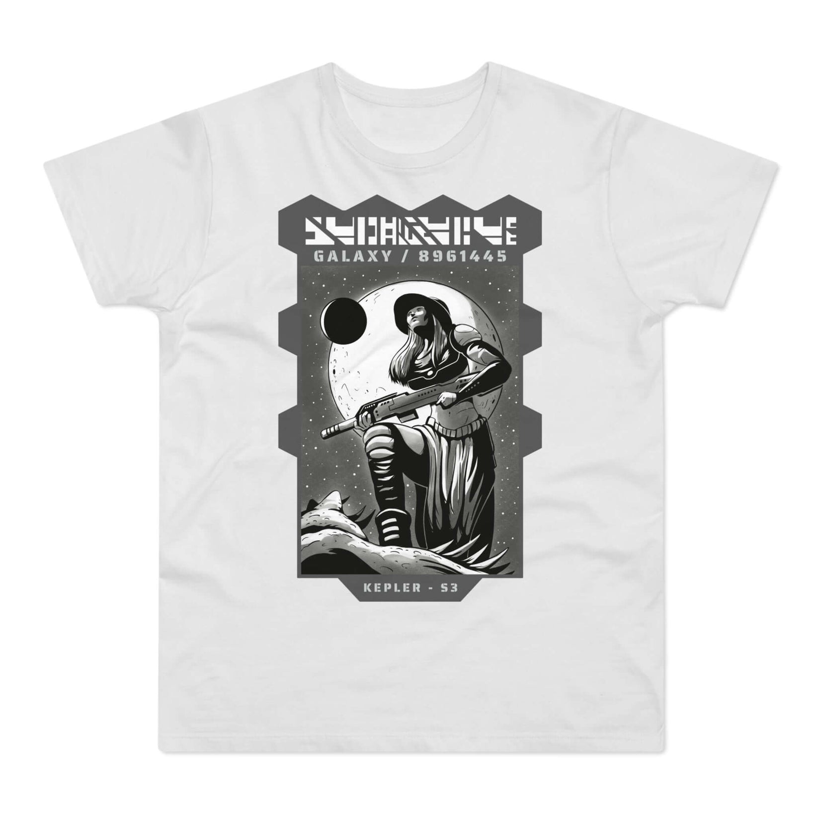 T-shirt med titlen: Zerinoma, Greatest Warrior Of Keplar S3 | T-Shirt Med Tryk.