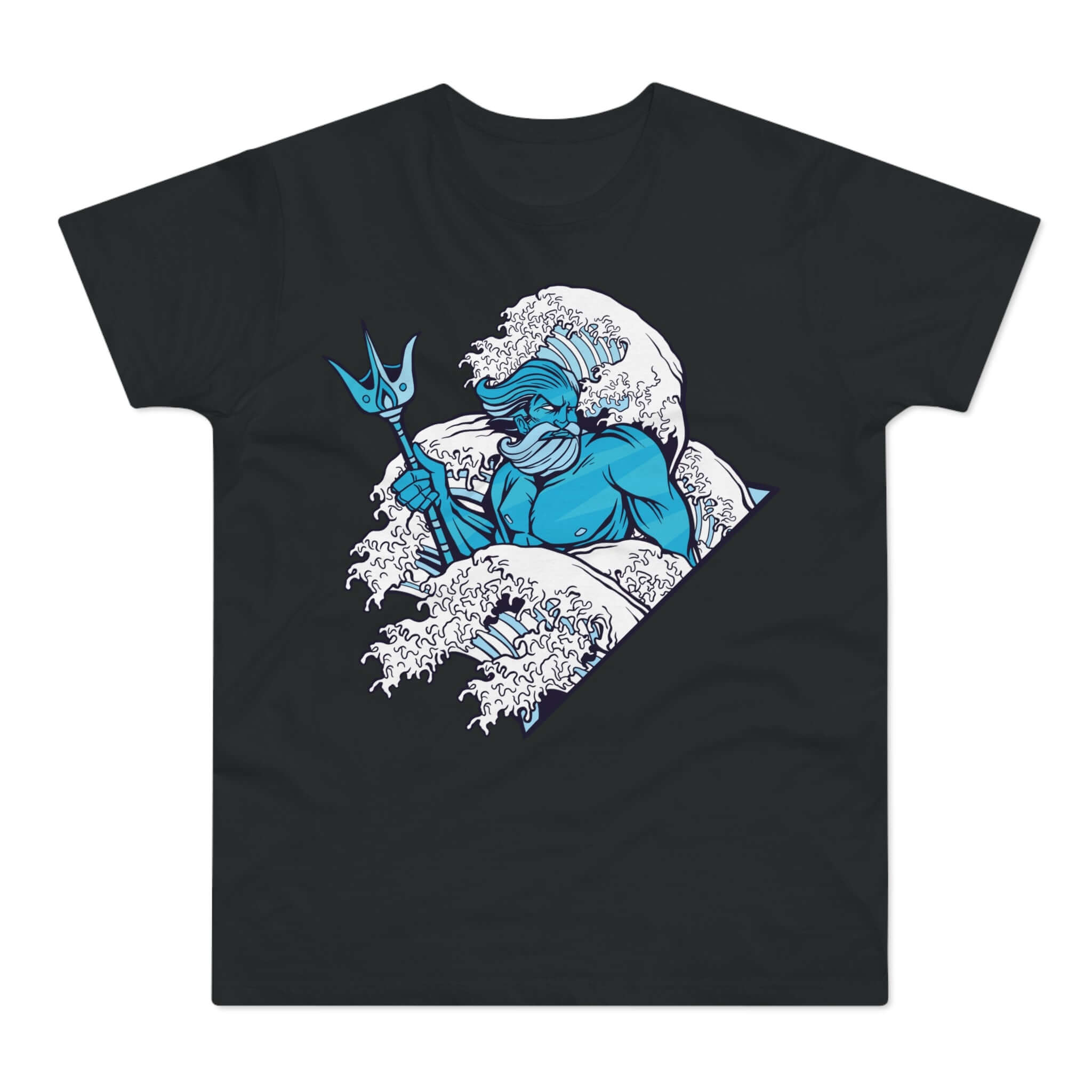 T-shirt med navnet: Poseidon Forming The Tides | T-Shirt Med Tryk.