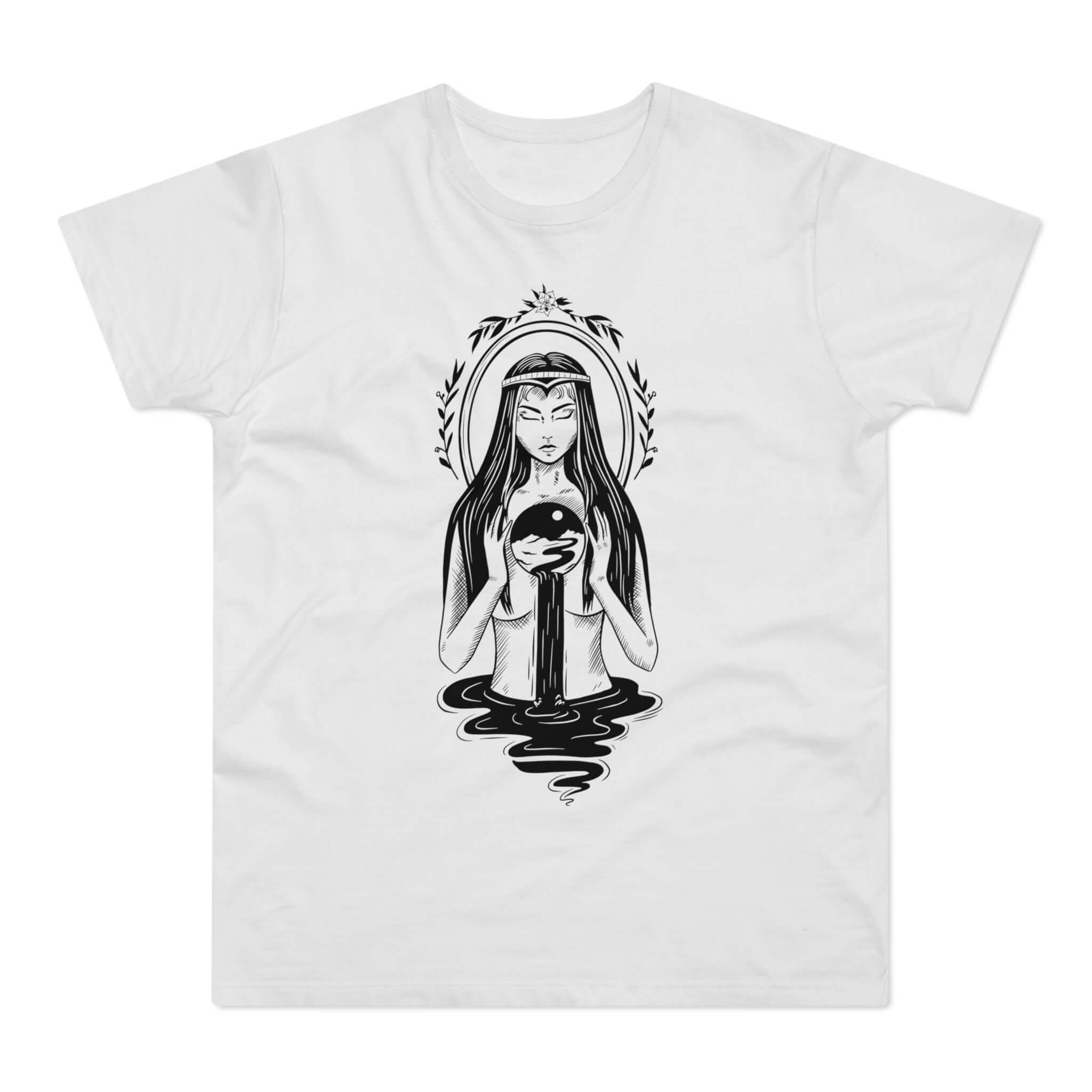 T-shirt med navnet: Weriveria, Witch Of The River | T-Shirt Med Tryk.