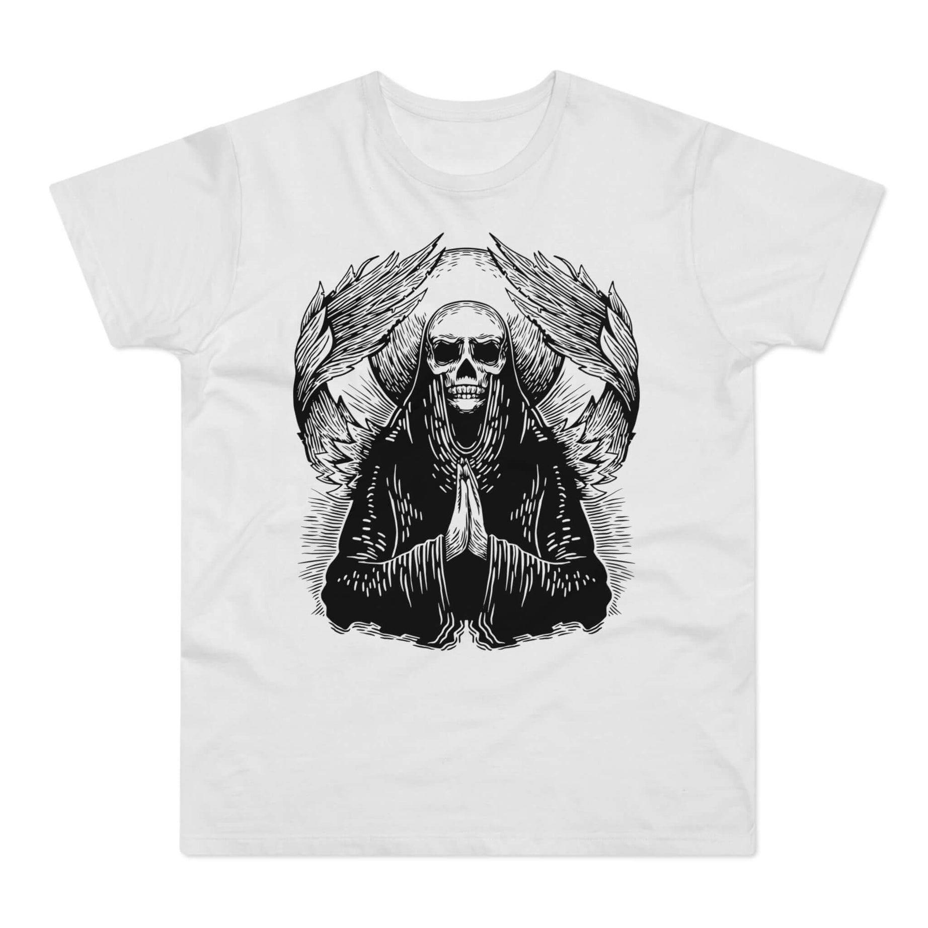 T-shirt med titlen: Prayer Of The Fallen Angel Vincerius | T-Shirt Med Tryk.