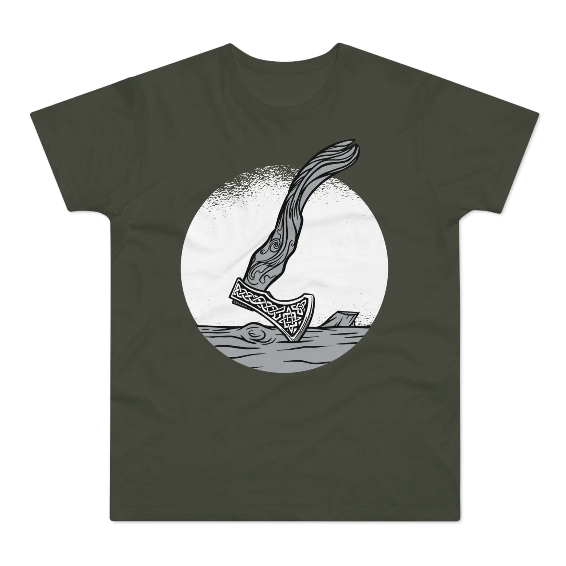 T-shirt med titlen: Viking Axes: The Best Axes For Slaughter | T-Shirt Med Tryk.