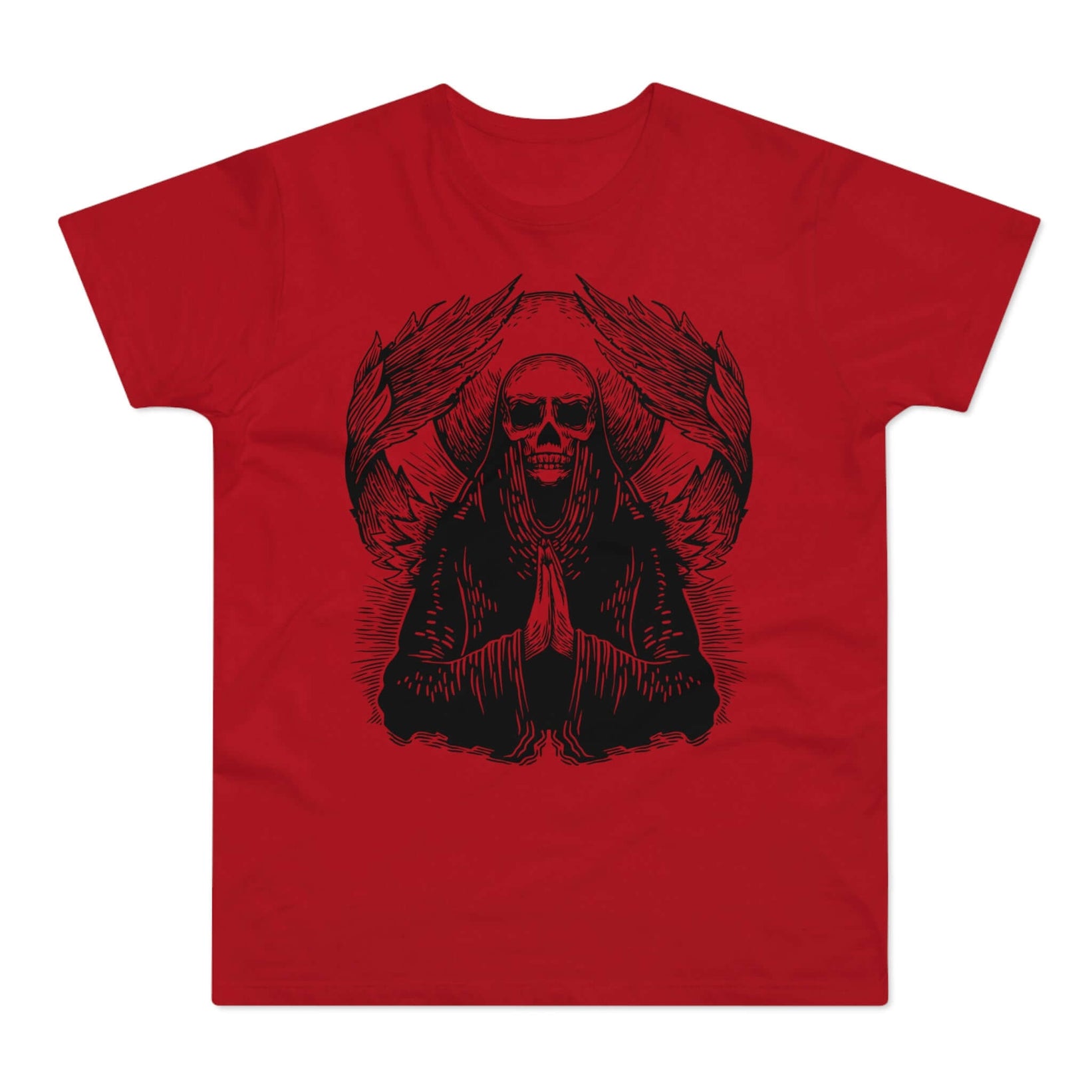 T-shirt med titlen: Prayer Of The Fallen Angel Vincerius | T-Shirt Med Tryk.